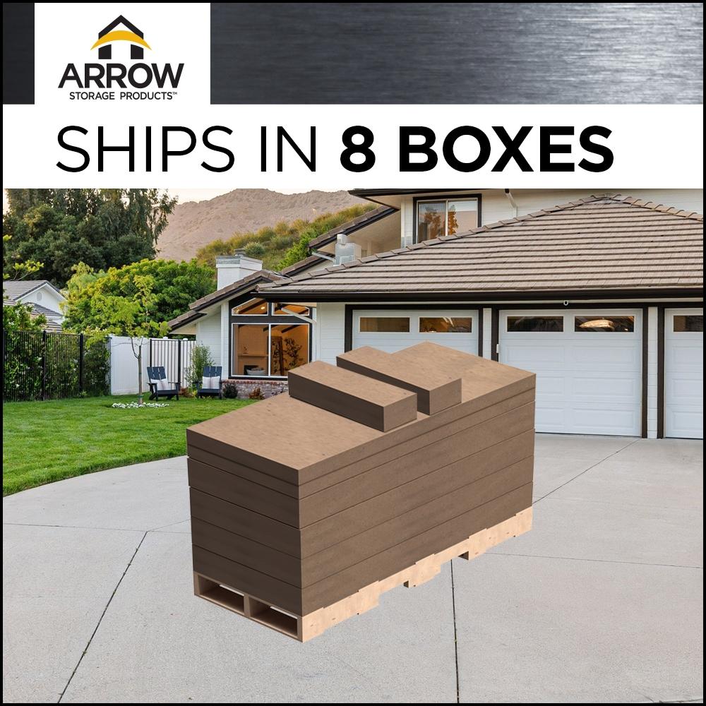 Arrow 20 x 20 ft Carport with 1-sided Enclosure