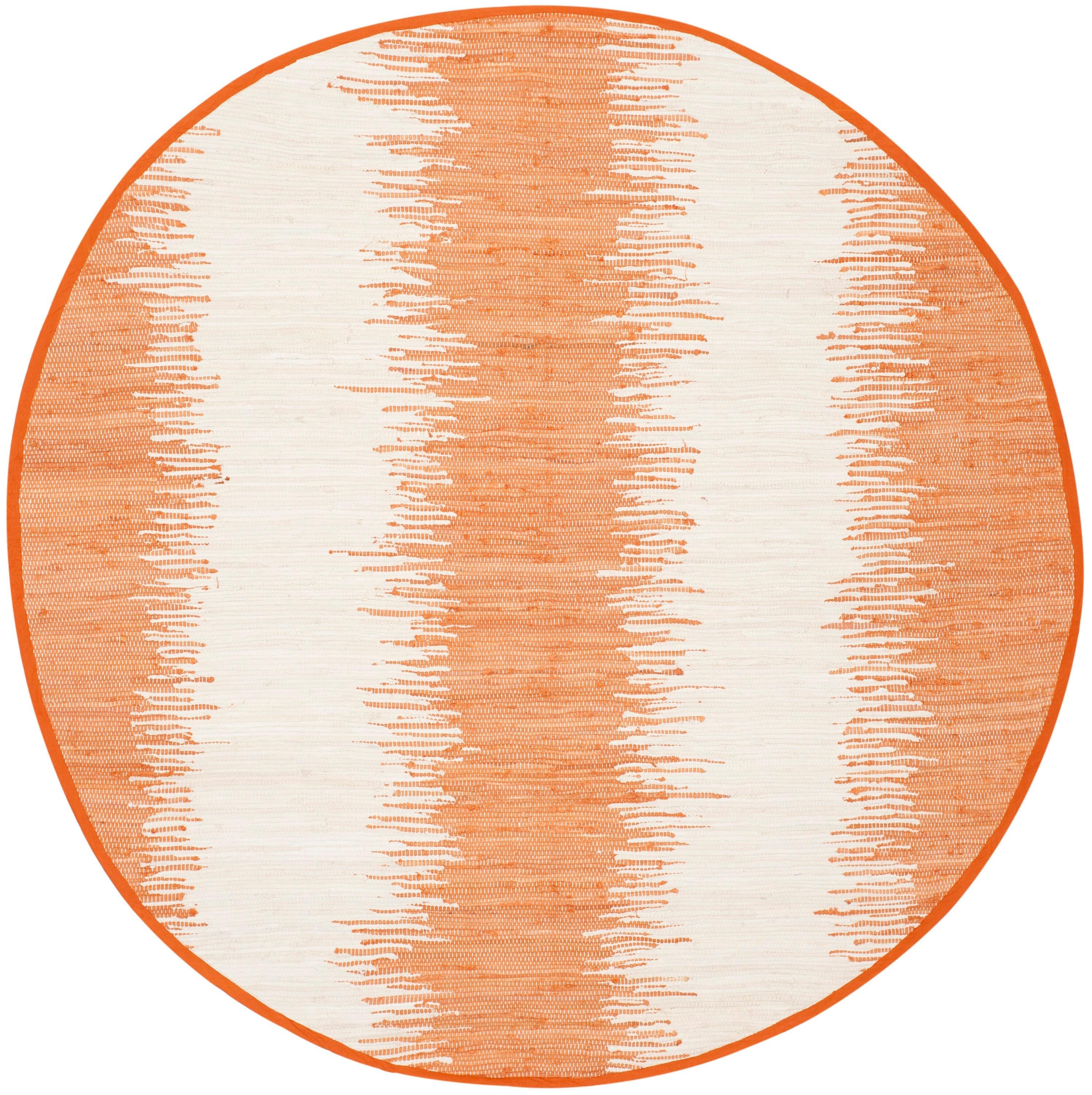 Montauk MTK751 Hand Woven Indoor Area Rug - Orange - 6' Round - Safavieh