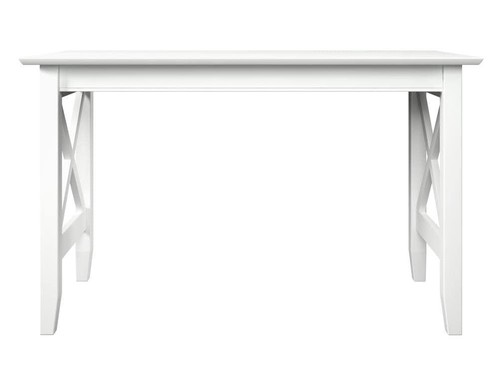 AFI 48" Lexi Solid Wood X Design Home Office, Gaming, Writing, Desk with Charger in White