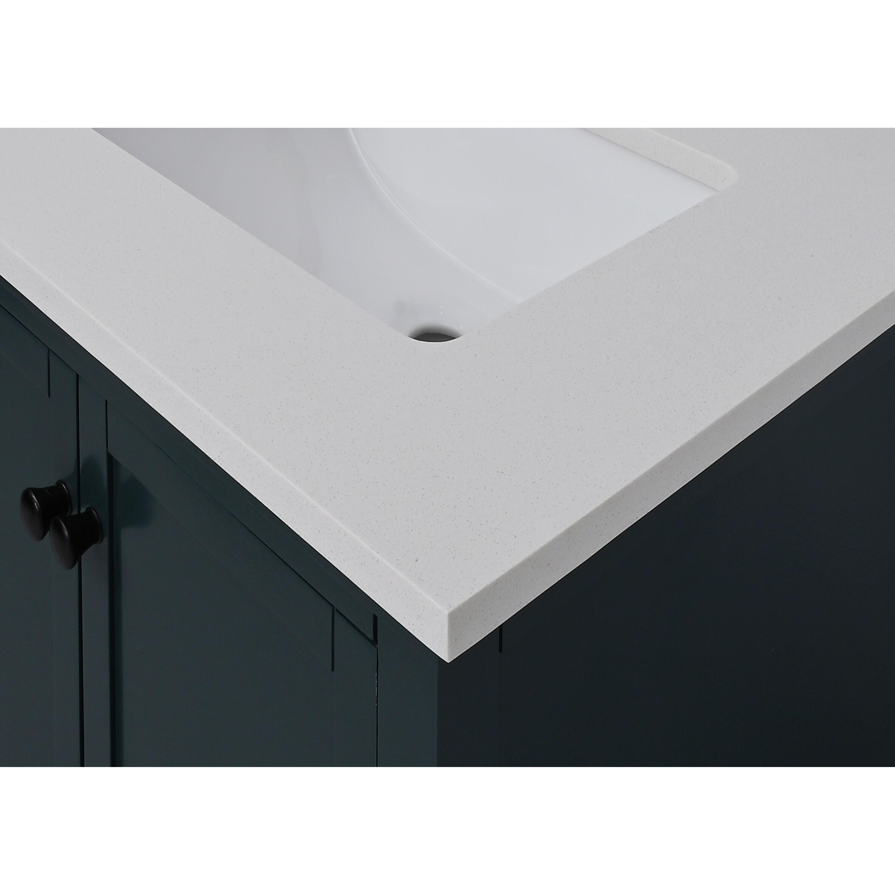 31'' Quartz Single Bathroom Vanity Top with Sink