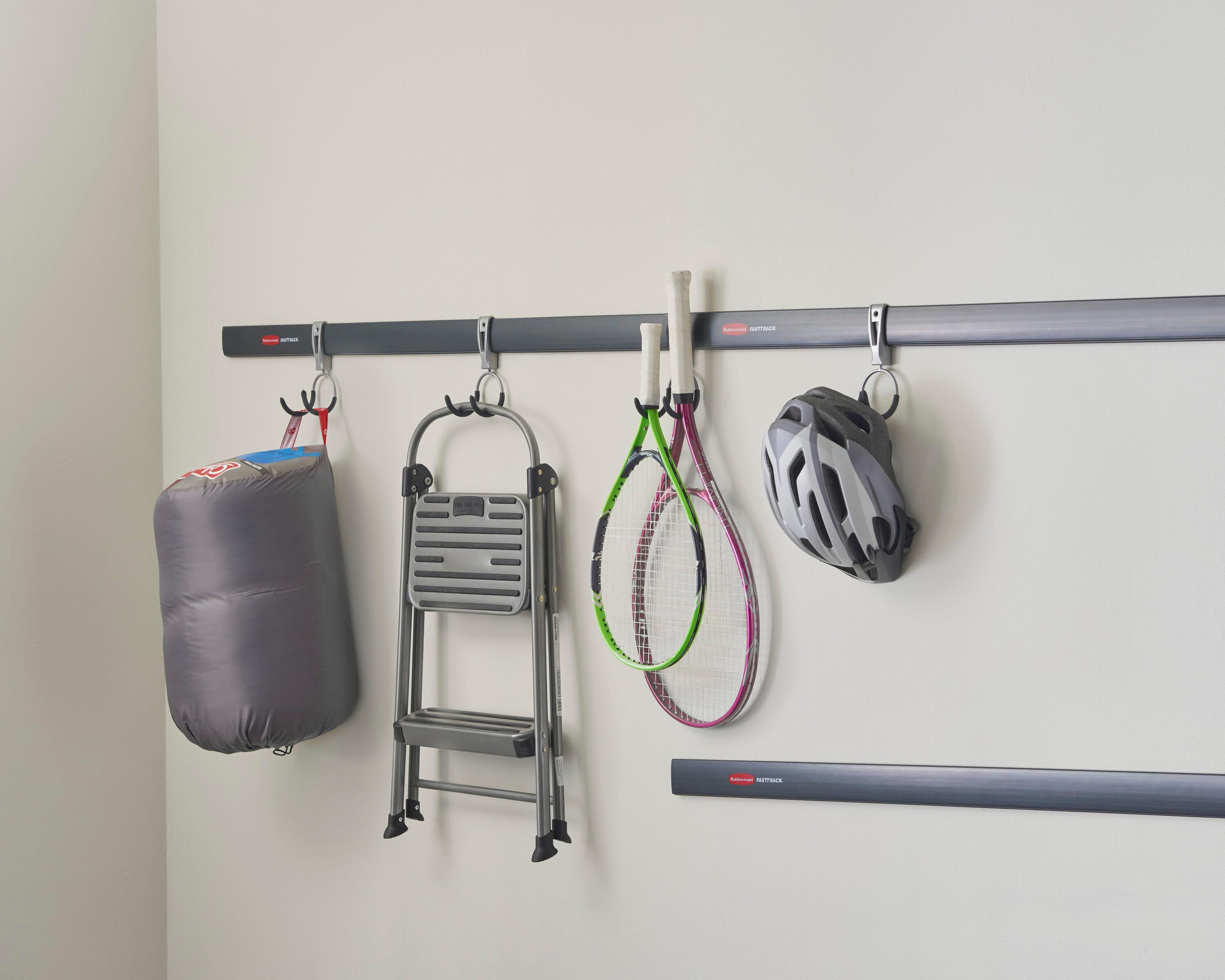 (3 pack) Rubbermaid Fast Track Garage Storage Rail Hardware Pack