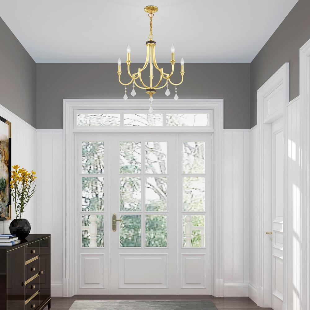 Livex Lighting Glendale 5 - Light Chandelier in  Polished Brass