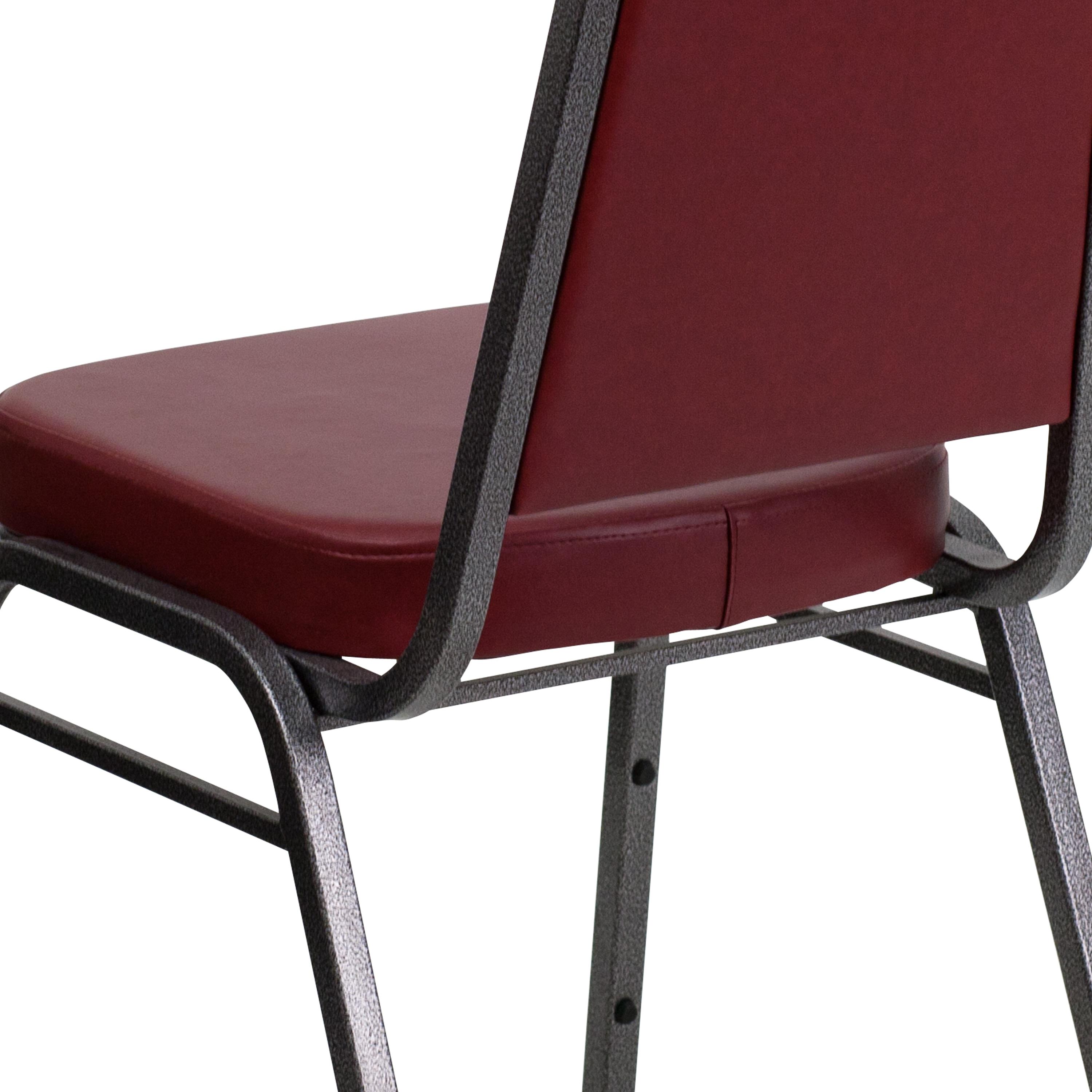 Flash Furniture Hercules Series Adult Size Trapezoidal Stacking Banquet Chair, Burgundy