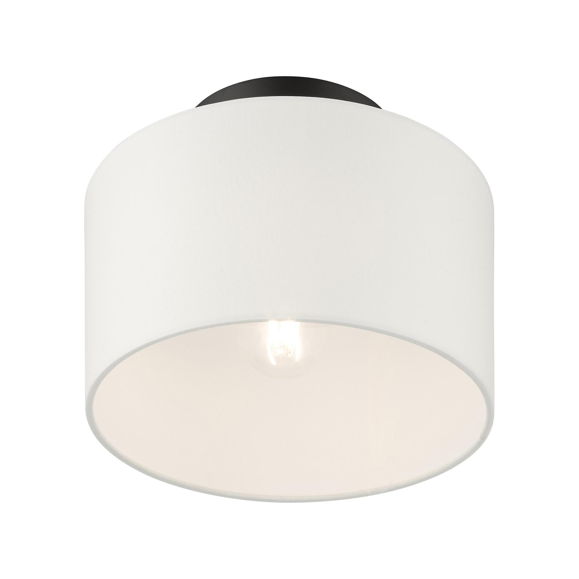 Livex Lighting Clark 1 - Light Semi-Flush Mount in  Black