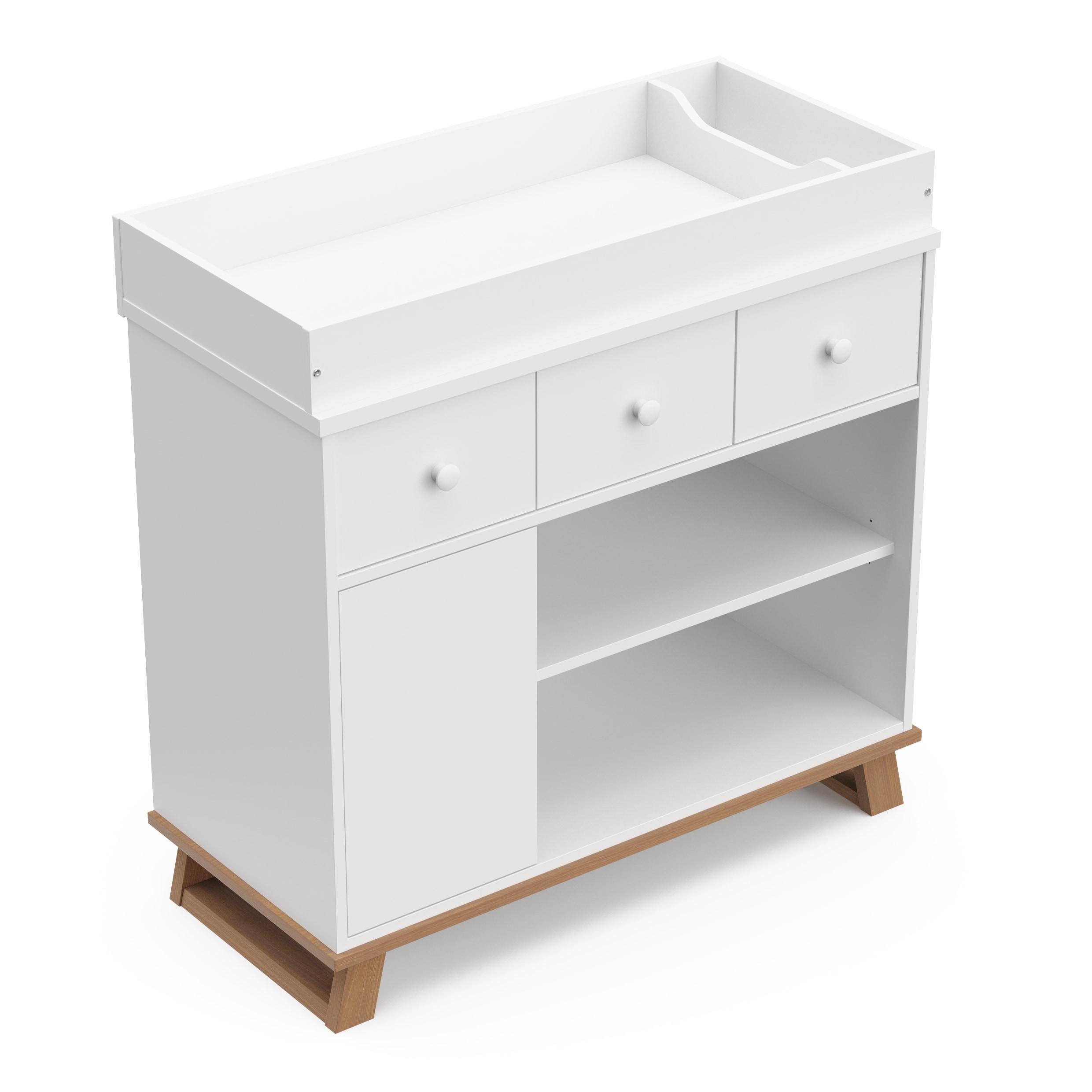 Storkcraft Modern 2 Drawer Dresser with Removable Changing Topper