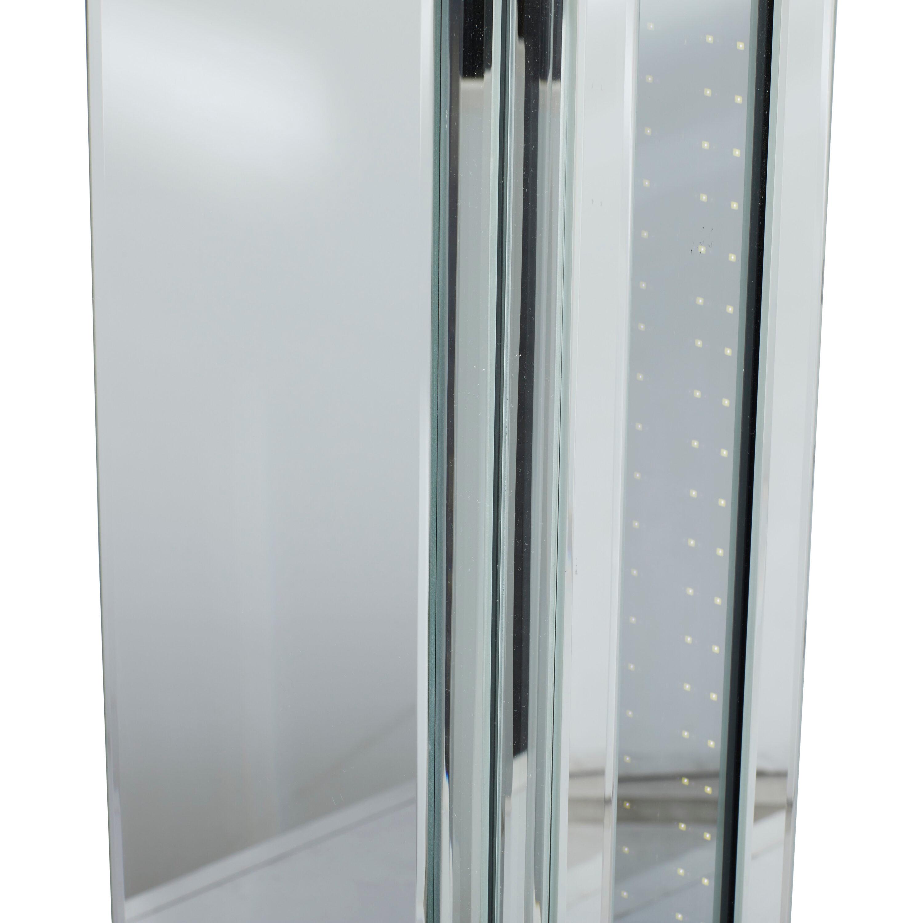 Glam Wood Console Table Silver - Olivia & May: Mirrored, Fixed Shelf, Indoor Use