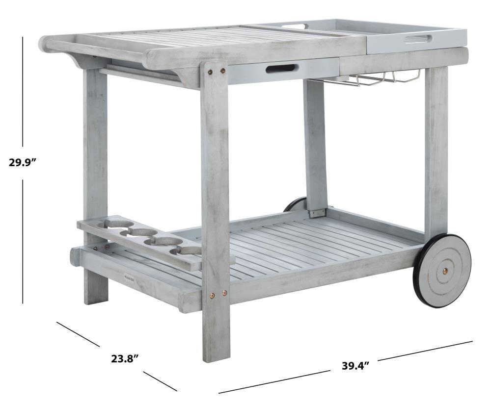 Orland Outdoor Tea Trolley PAT7010 - Grey - Safavieh