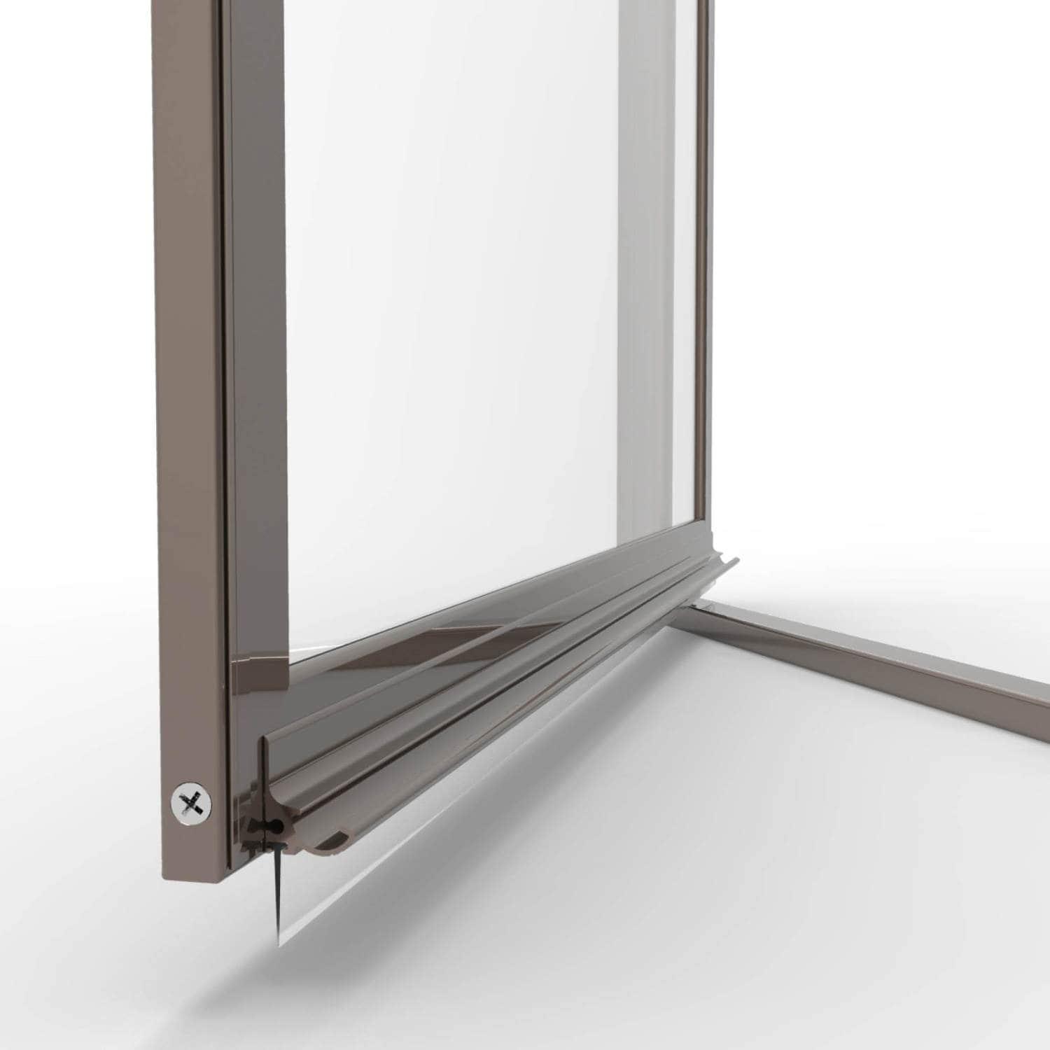 Deluxe 47" x 72.13" Pivot Framed Shower Door