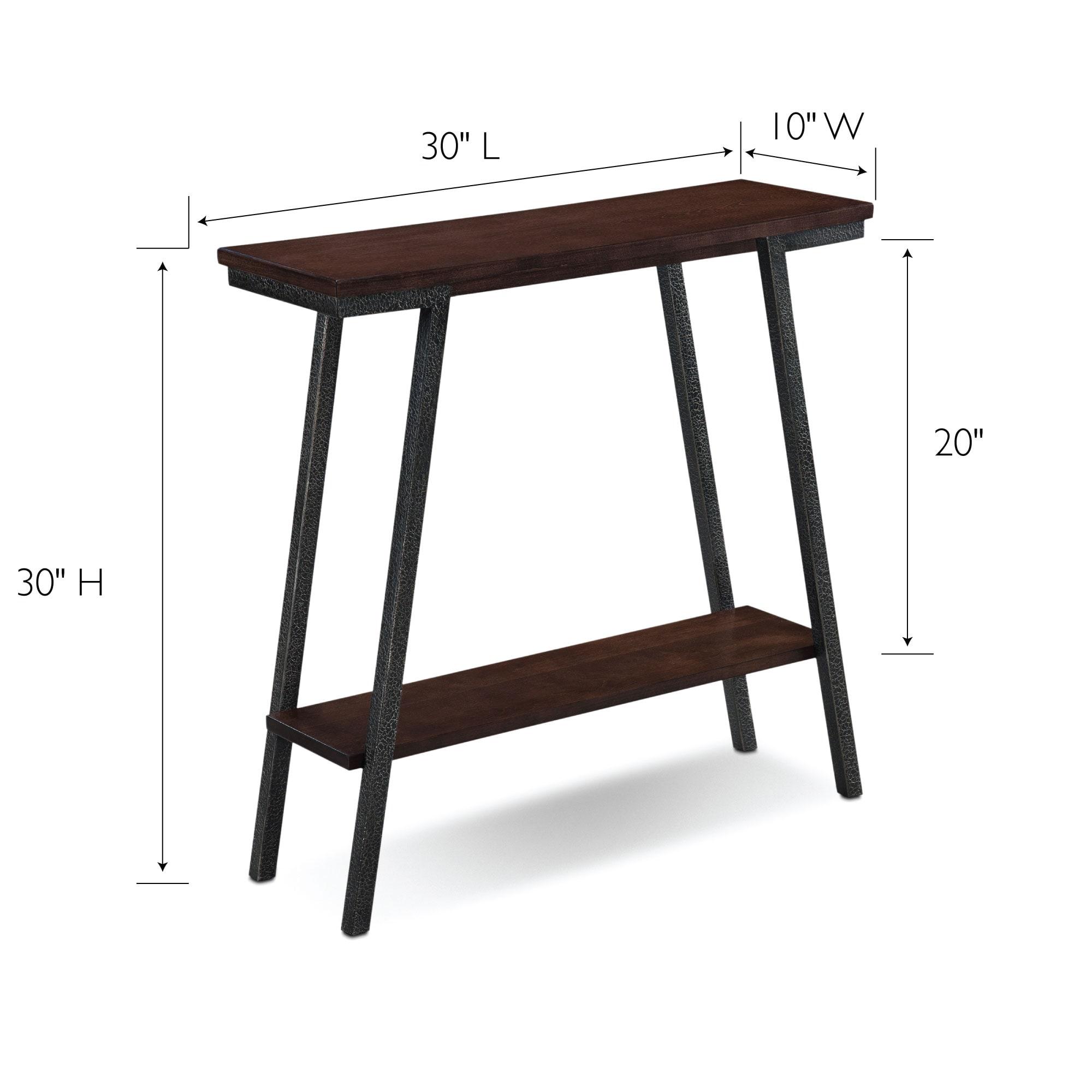 Leick Home 11431 Empiria Hall Console with Shelf, Walnut