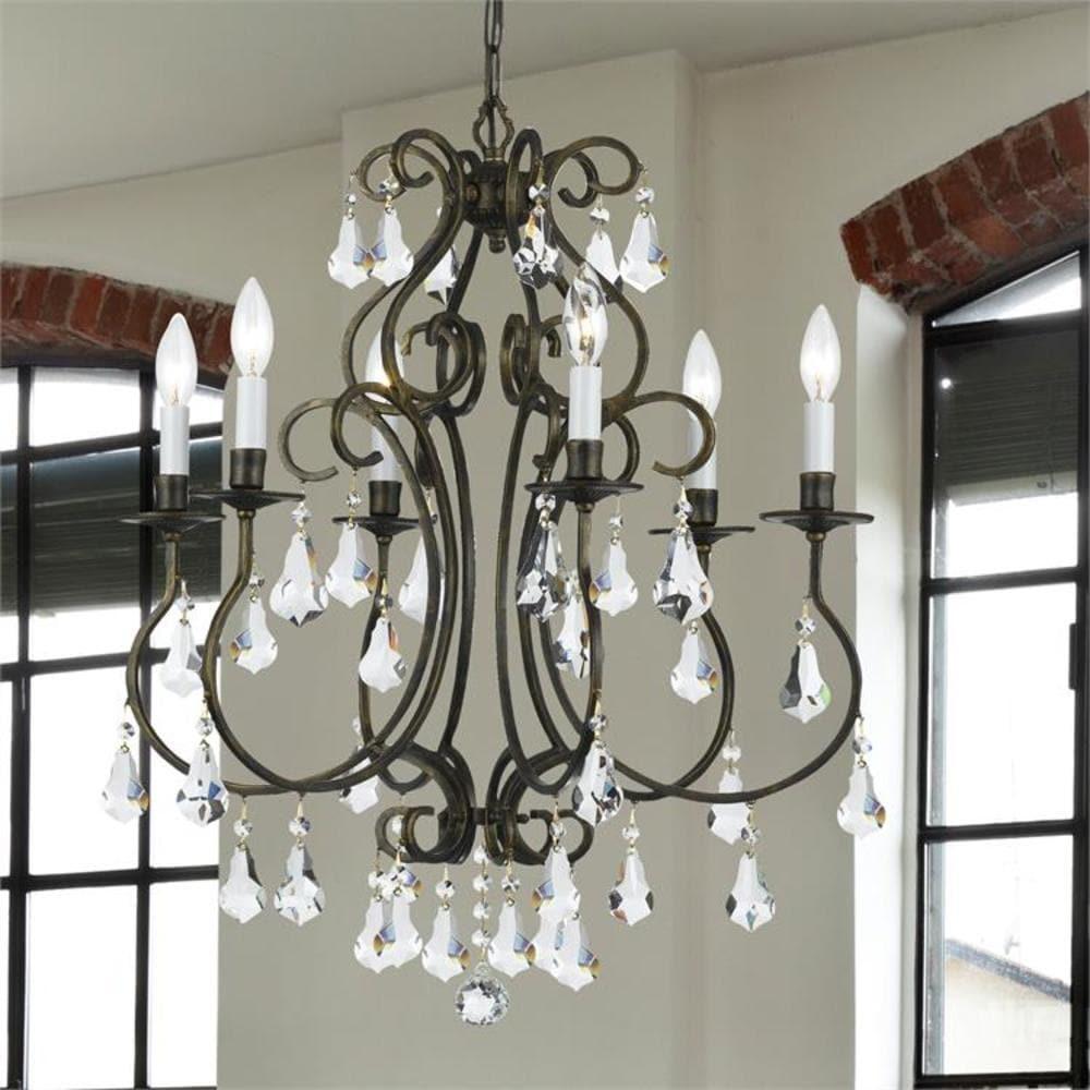 Crystorama Lighting - Chandelier - Ashton - Six Light Chandelier in Traditional