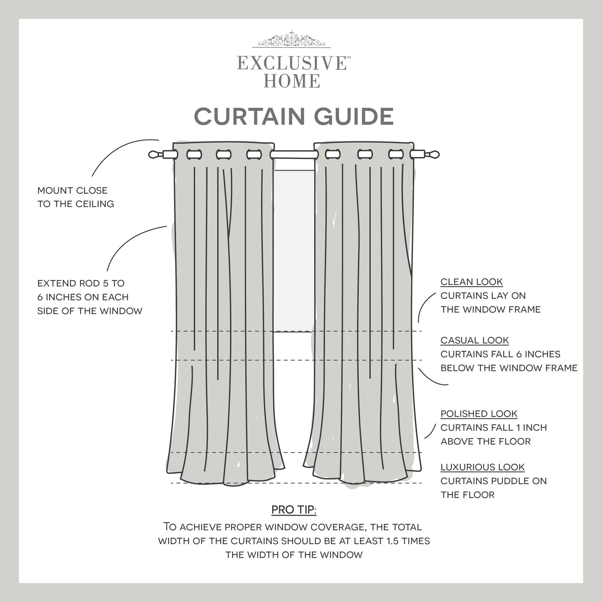 Amalgamated Textiles Cresendo Polyester Room Darkening Curtain Pair (Set of 2)