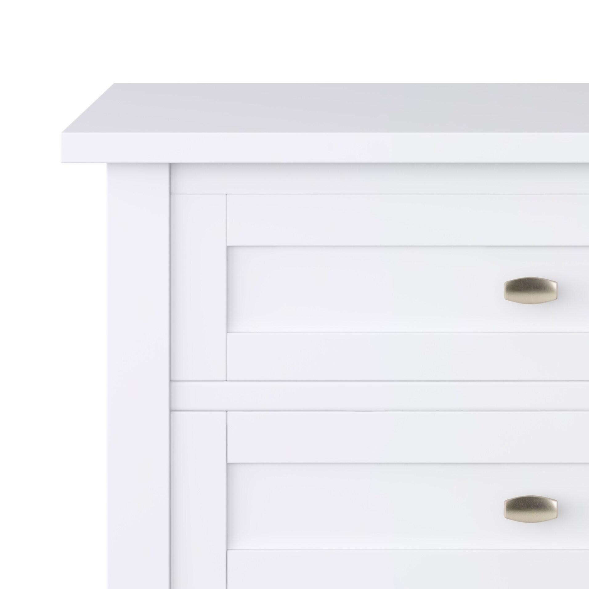 Simpli Home Warm Shaker 24"W Solid Wood Bedside Table with Two Drawers