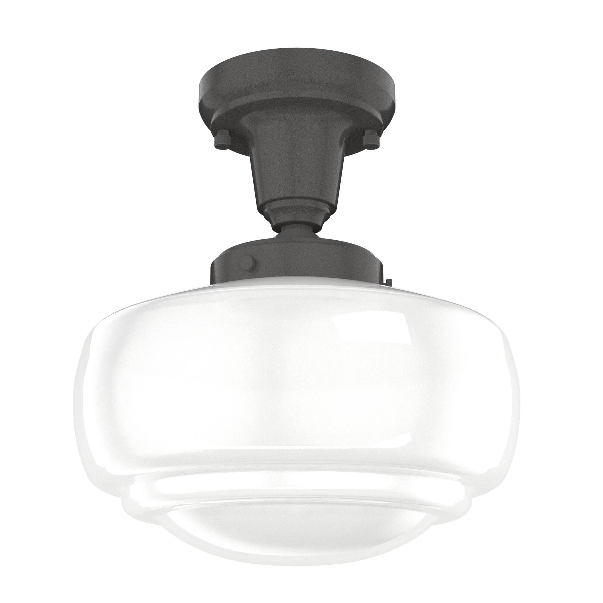 19188-Hunter Fans-Saddle Creek 1-Light Mini Pendant In Transitional Style-7.75 Inches Tall and 10 Inches Wide-Noble Bronze Finish-Cased White Glass