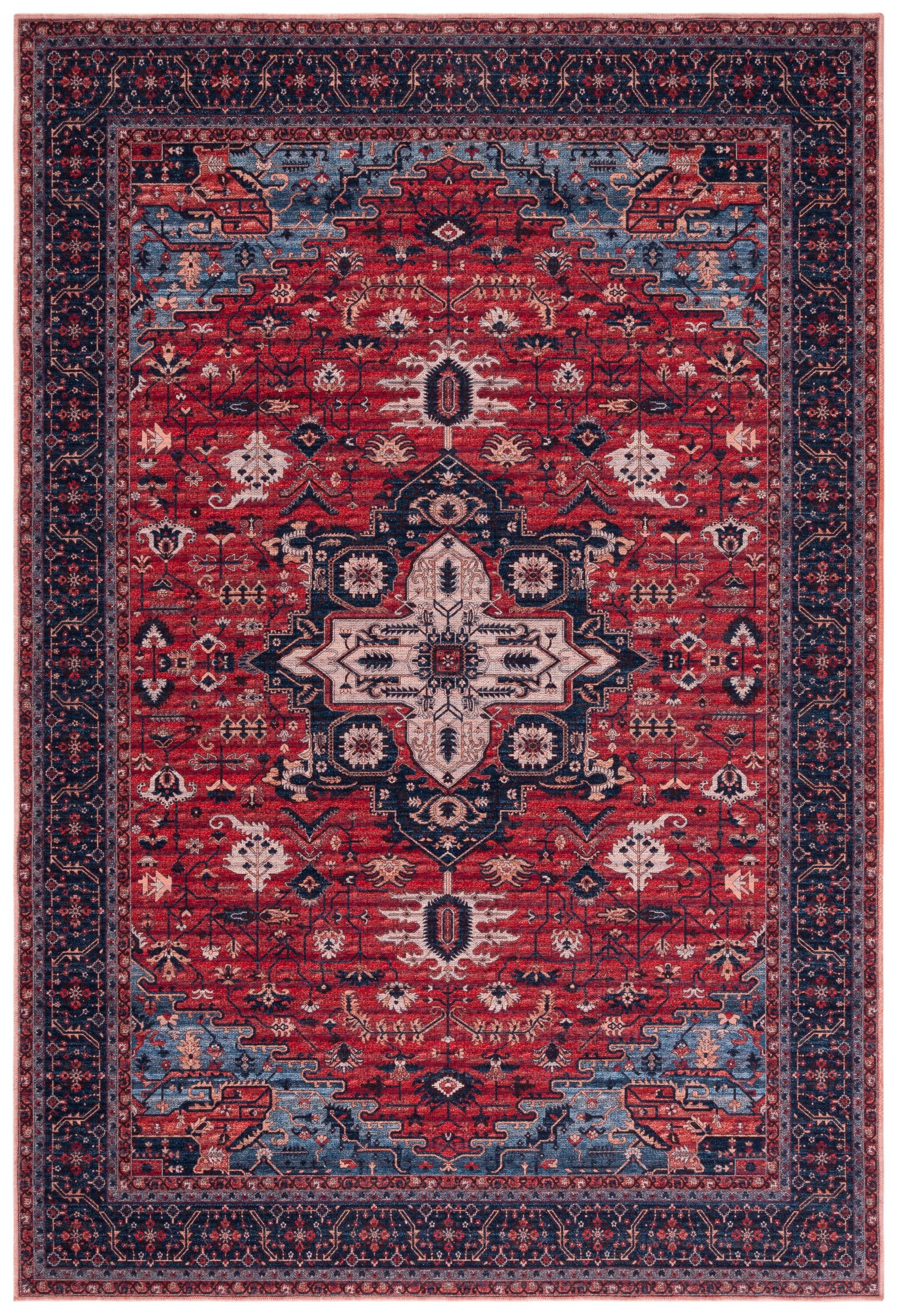 Mistana™ Chenier Oriental Red/Navy Area Rug