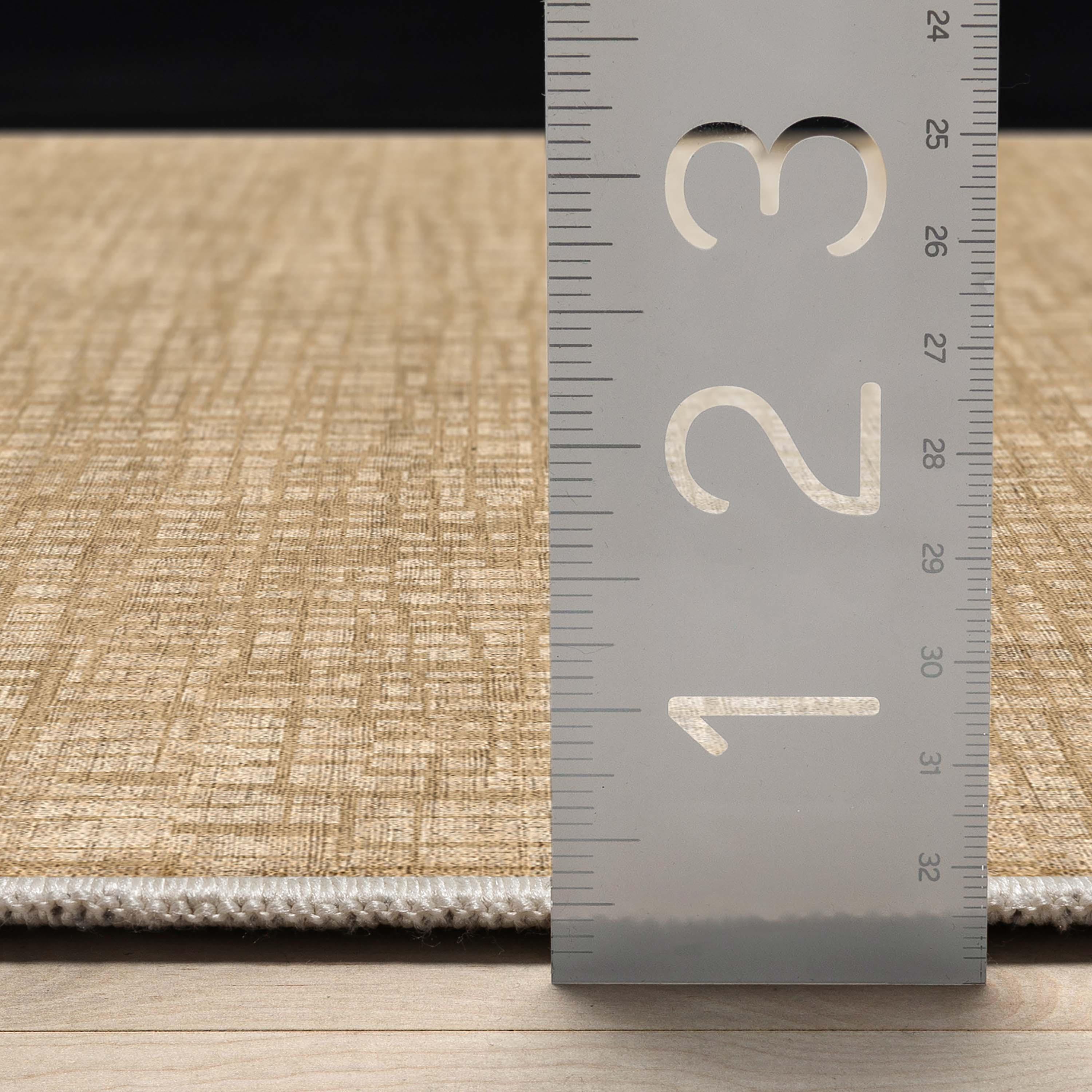 Nuzzo Nightscape Modern Geometric Flat-Weave Beige Area Rug