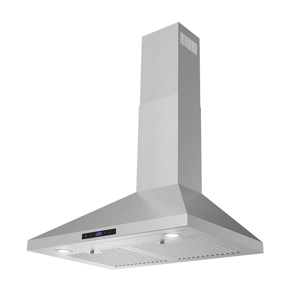 Streamline Francesco 30" 350 Cubic Feet Per Minute Ducted Wall Mount Range Hood with Baffle Filter and Light Included