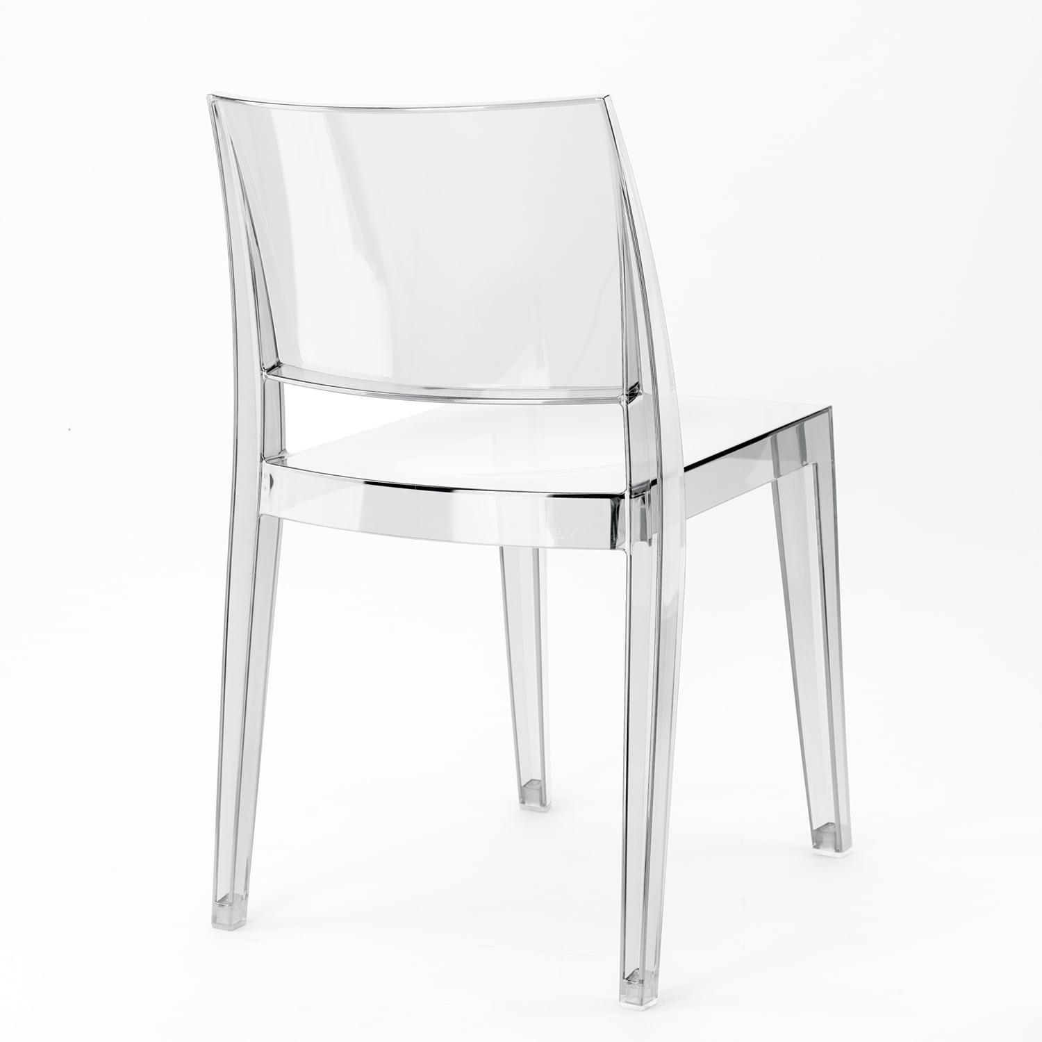 WRGHOME Palermo Modern Outdoor/Indoor Plastic Resin Stacking Patio Dining Chairs (Set of 2) - CLEAR