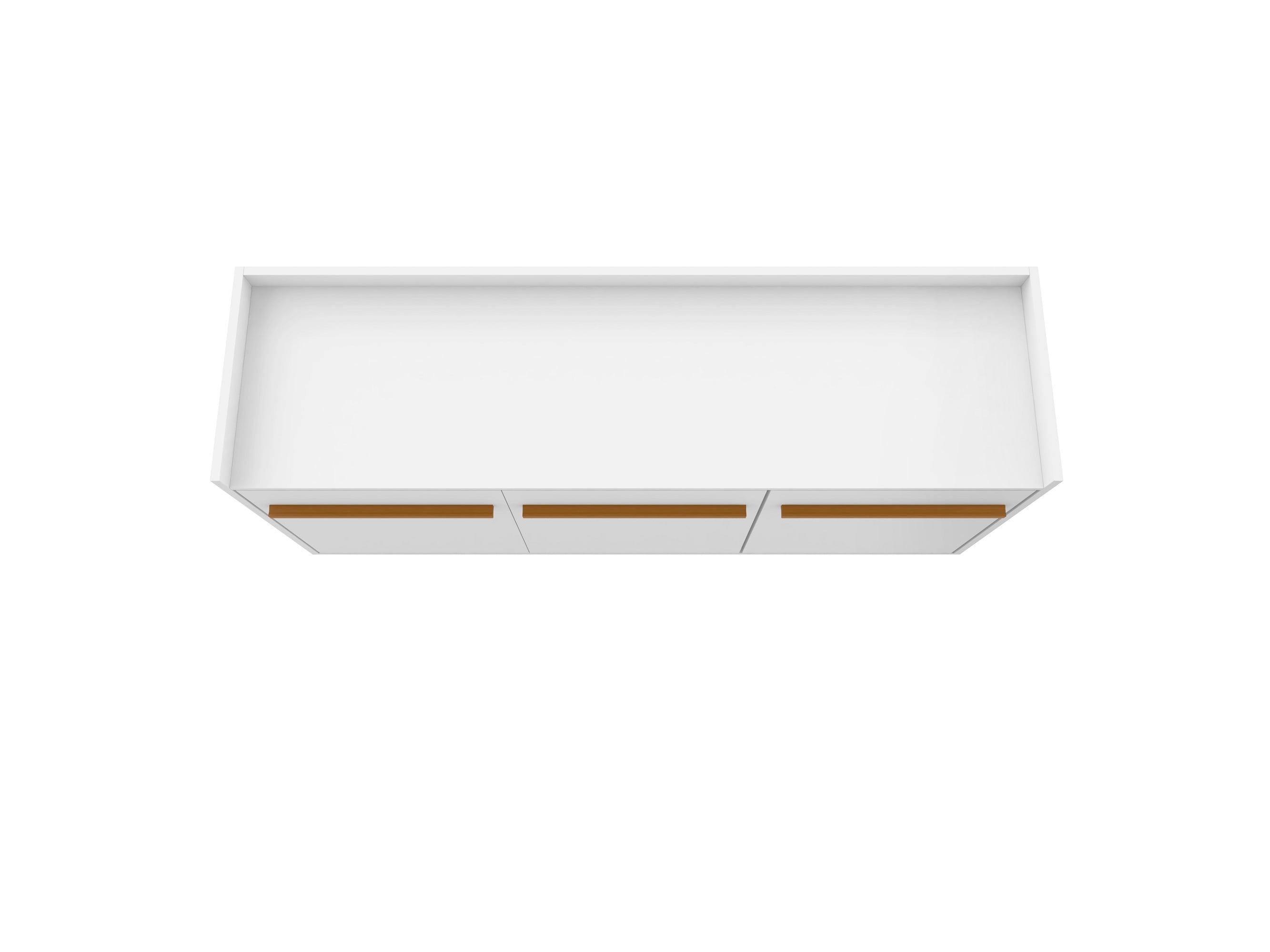 53.54" Bradley Buffet Stand White - Manhattan Comfort: Mid-Century Modern Storage Console