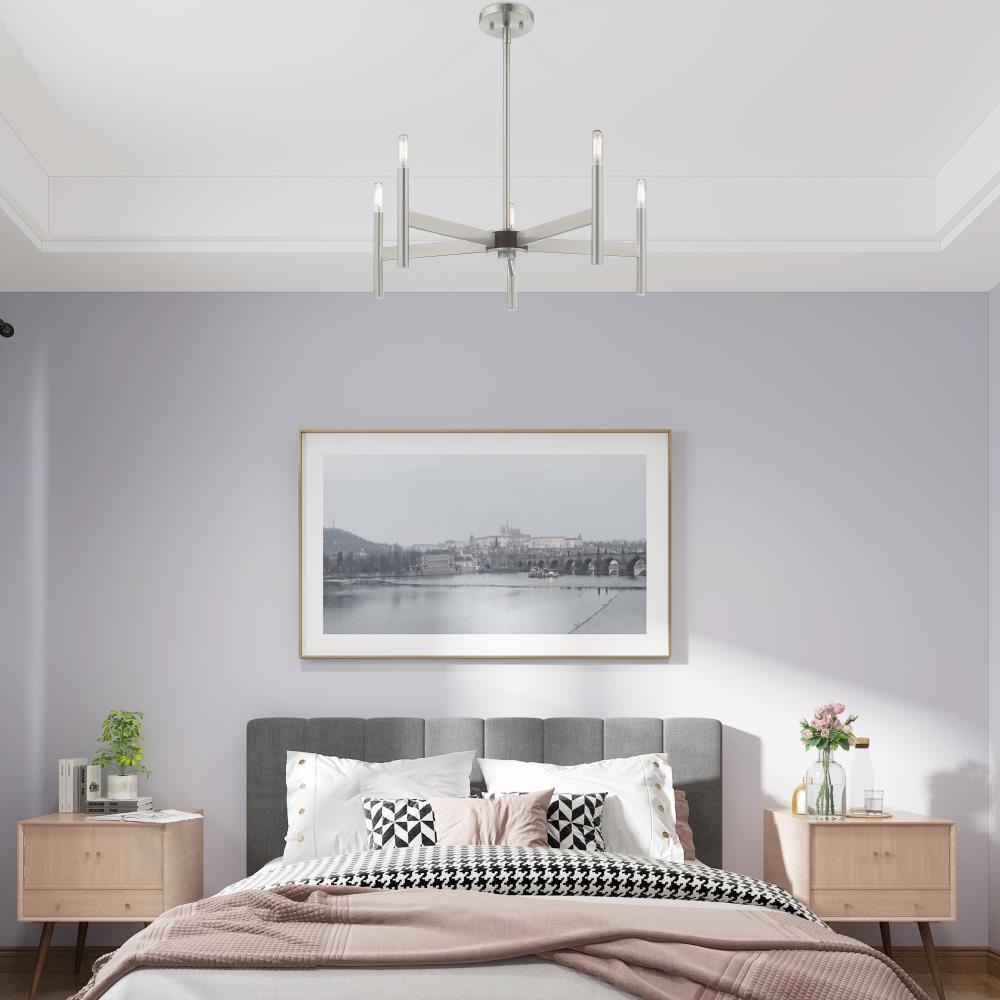 Livex Lighting Copenhagen 5 - Light Chandelier in  Brushed Nickel