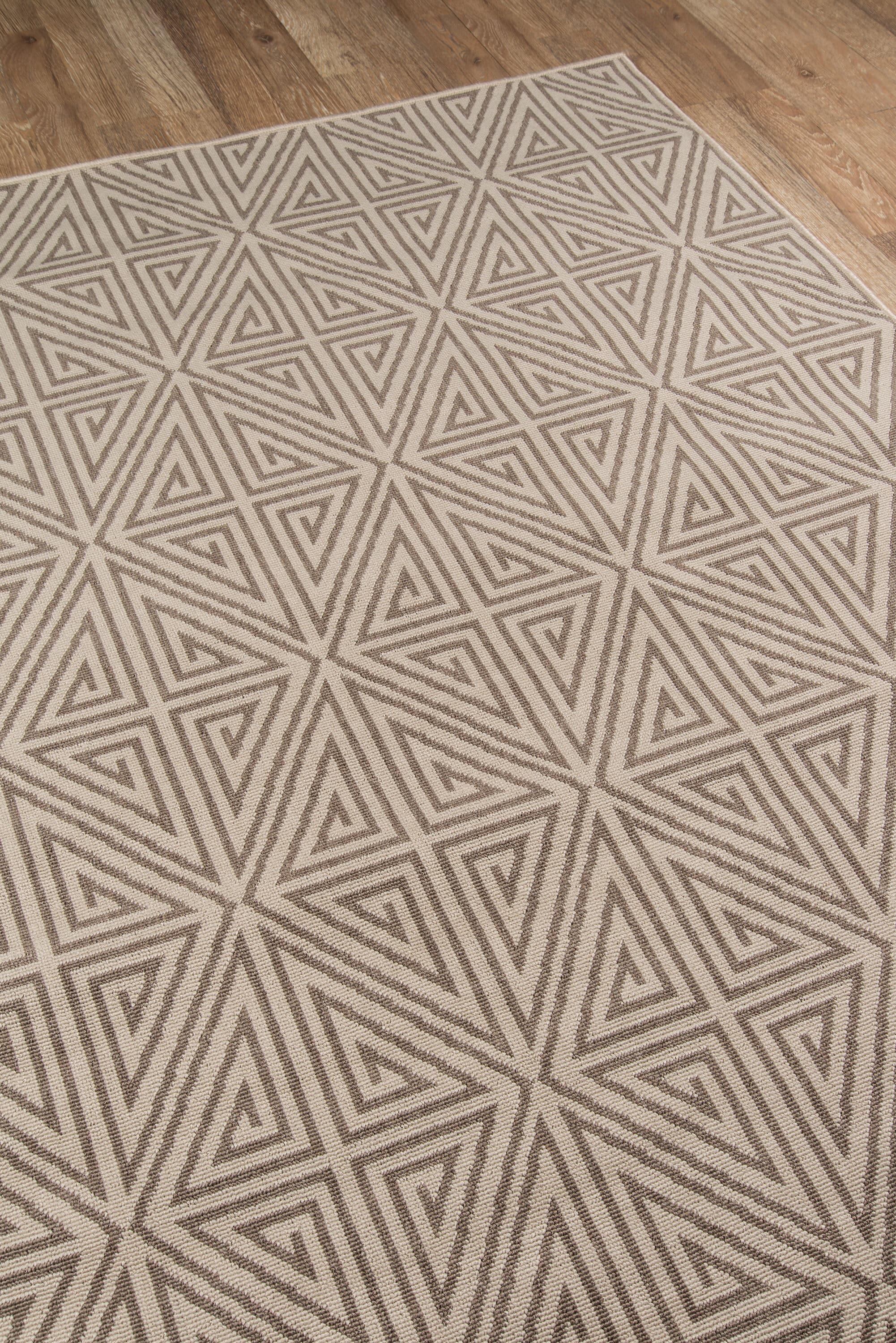 Momeni  Baja Diamonds Indoor Outdoor Rug Taupe 2'3" x 4'6" 2' x 3' Accent, Outdoor, Indoor Entryway, Kitchen, Patio Beige Rectangle