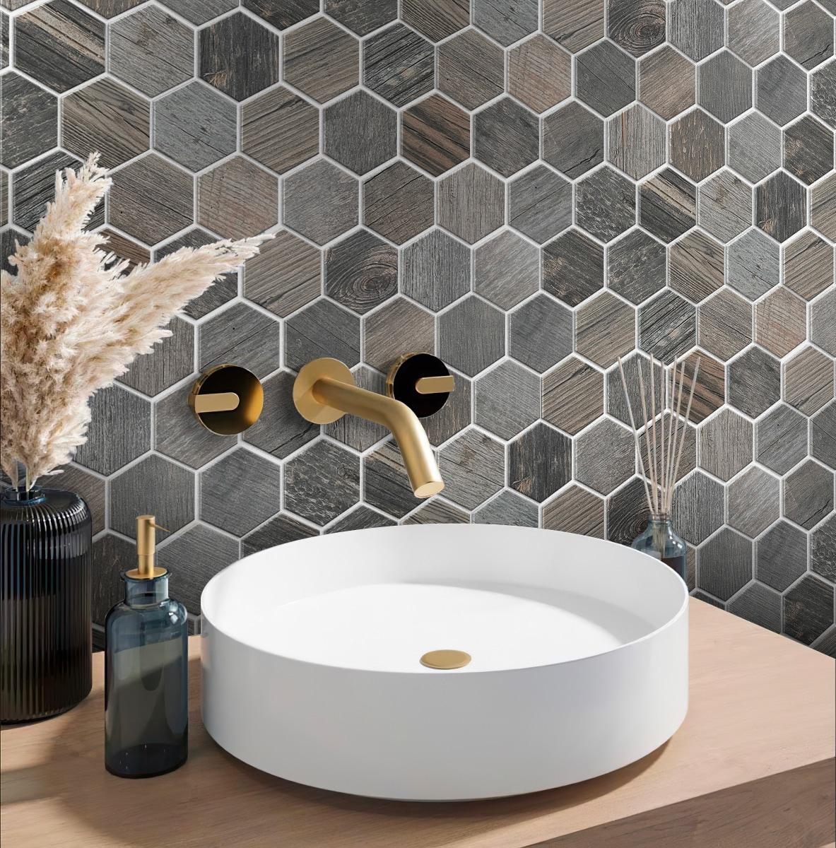 Apollo Tile  5 pack 9.8-in W x 11.8-in L Matte Ceramic Wall and Floor Mosaic Tile (4.015 Sq ft/case)