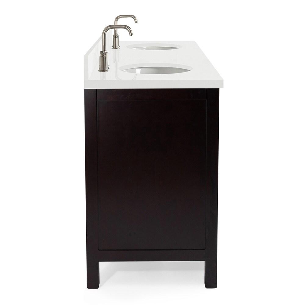 Ariel A073dwqovo Cambridge 73" Free Standing Double Basin Vanity Set - Brown