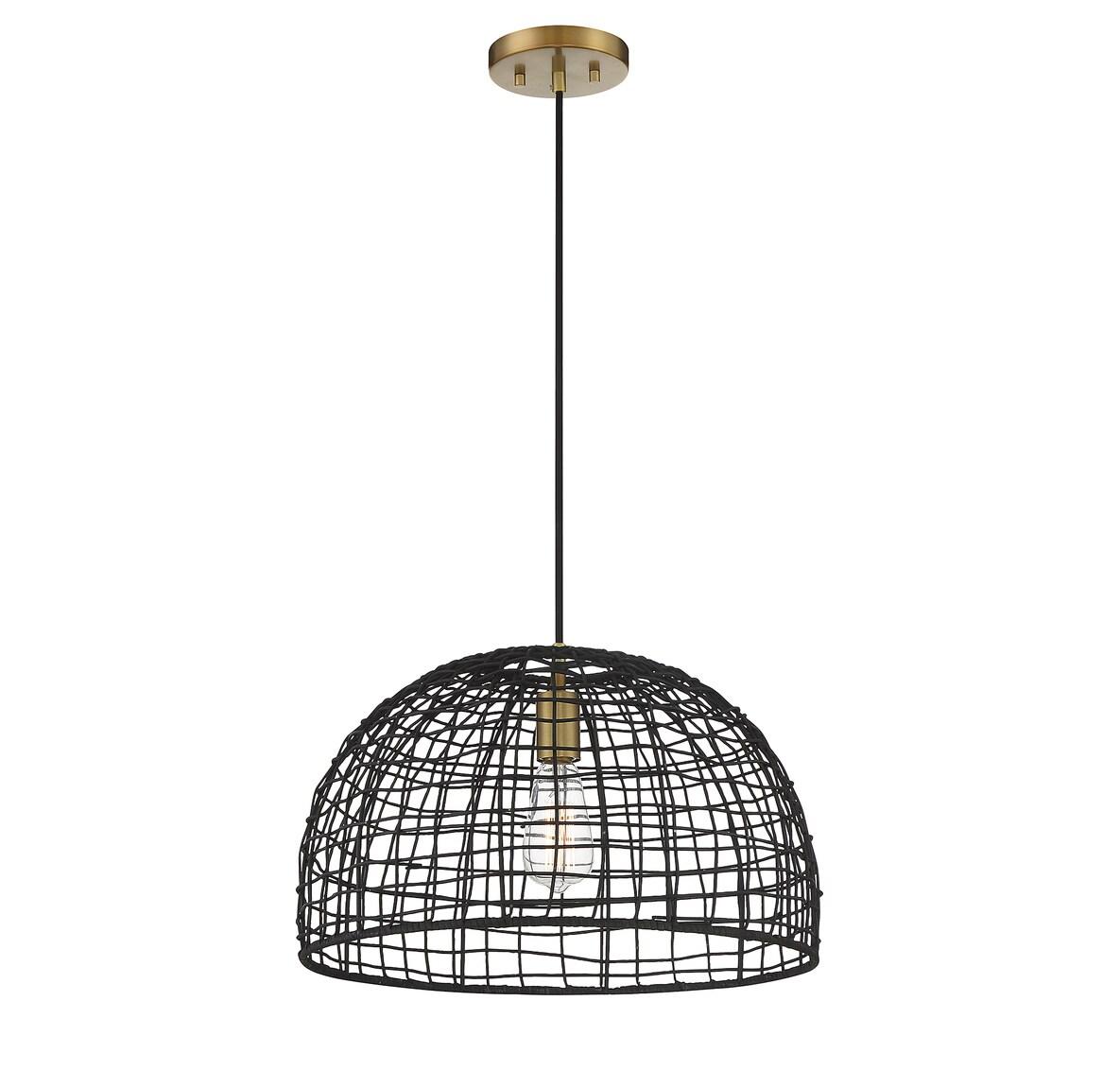 Trade Winds Lighting 1-Light Pendant Light In Black