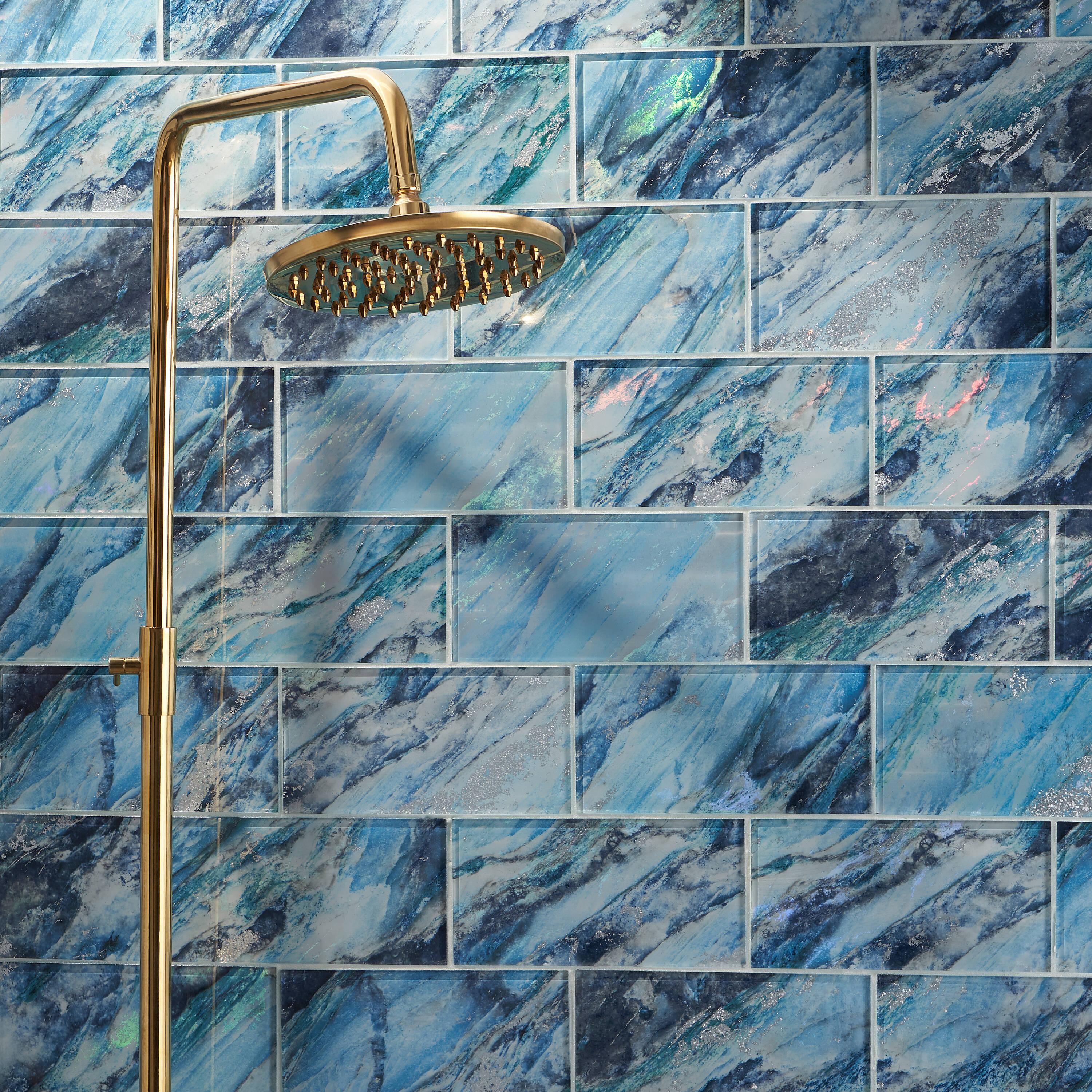 Bond Tile Wonder Glass 4.37 in. x 8.74 in. Polished Glass Wall Tile (5.3 Sq. Ft. / Case)