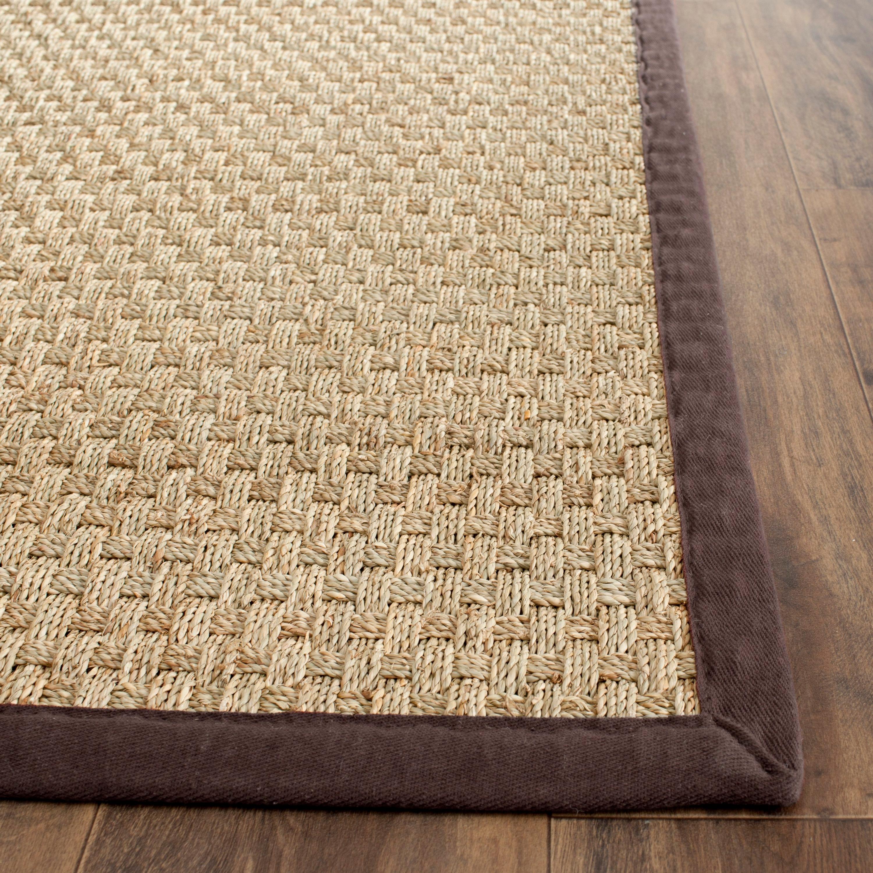 Natural Fiber NF114 Power Loomed Indoor Area Rug - Natural/Dark Brown - 5'x8' - Safavieh.