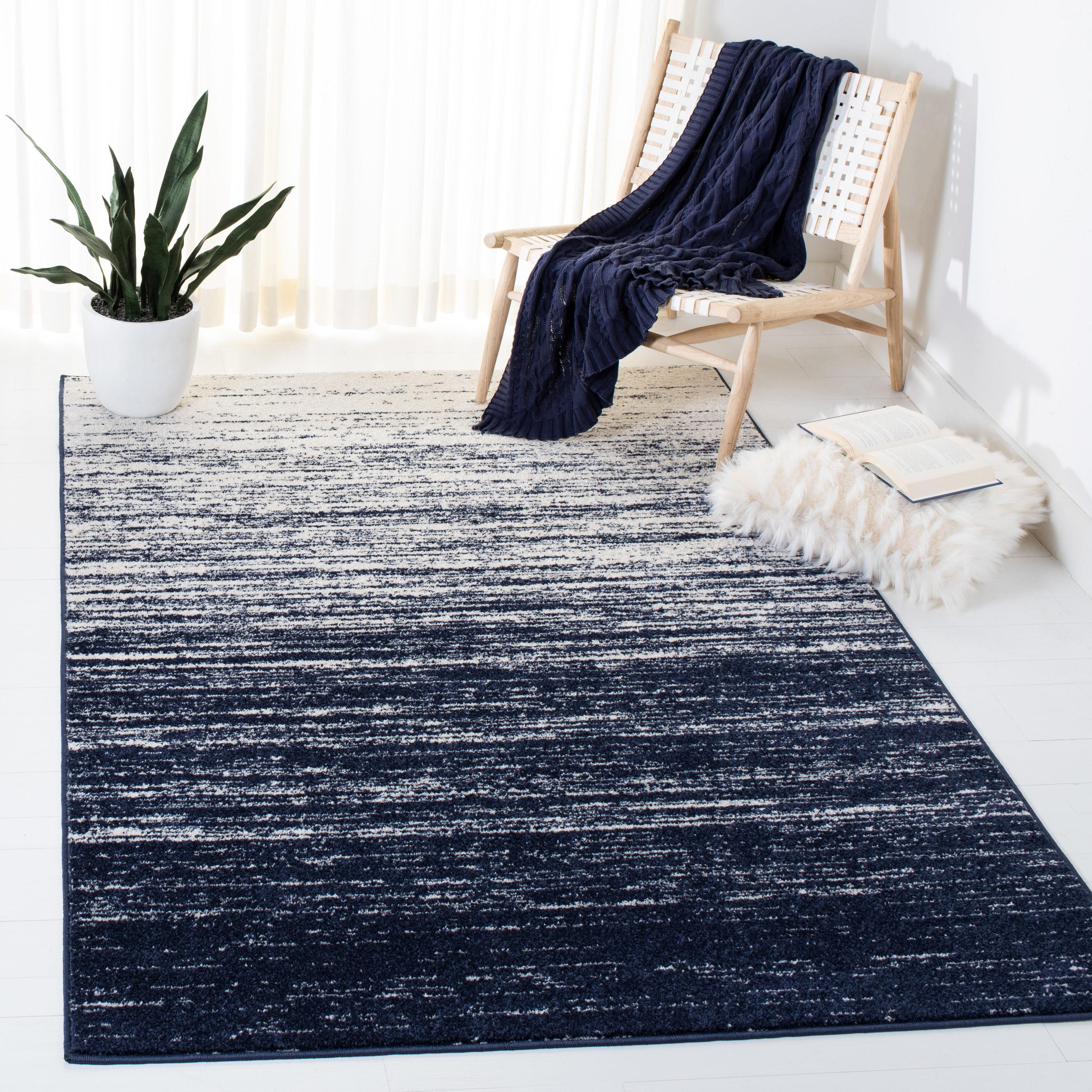 Adirondack ADR113 Machine Made Indoor Area Rug - Navy/Ivory - 8'x10' - Safavieh