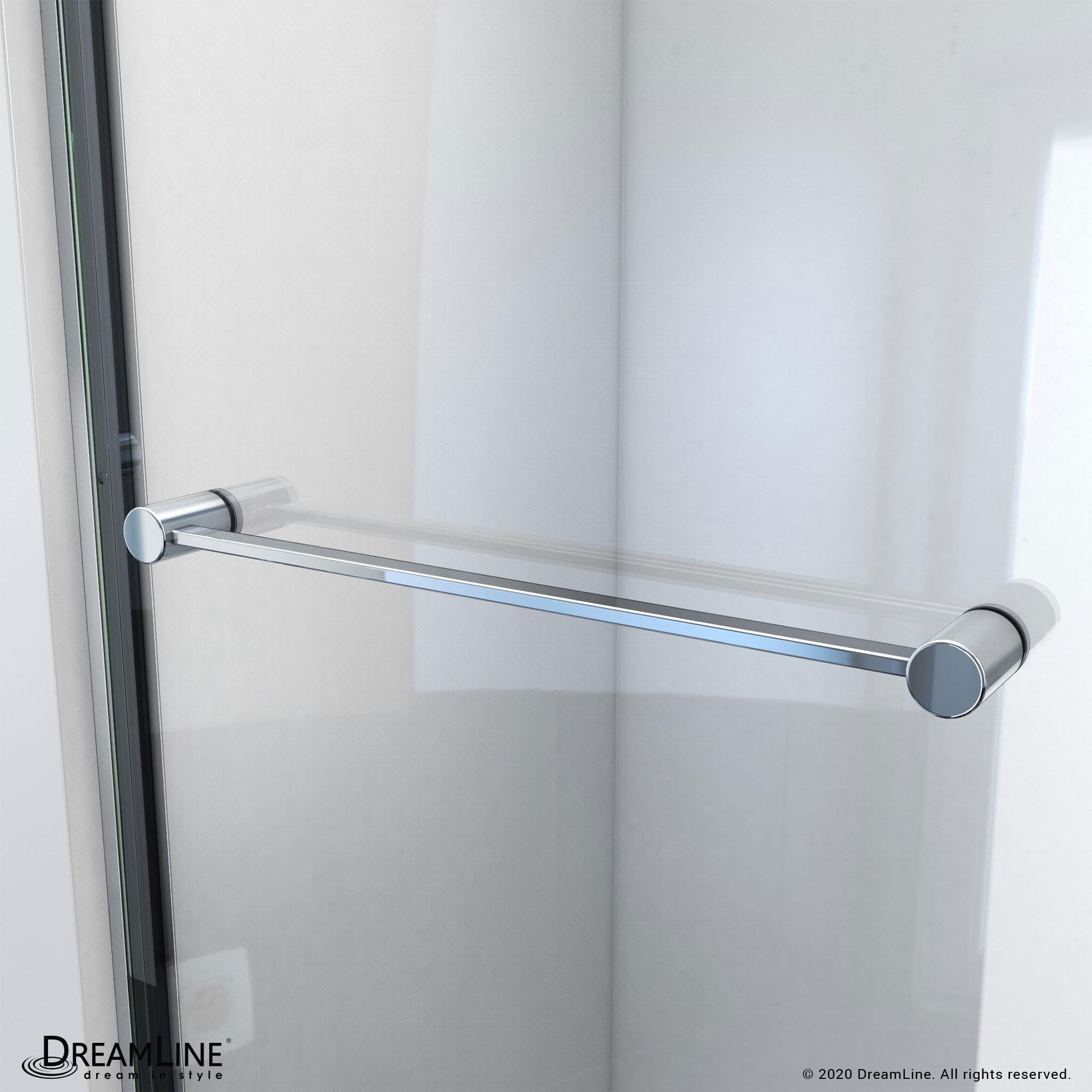 Dreamline Sdha48w760vxx Harmony 76" High X 48" Wide Bypass Semi Frameless Shower Door -