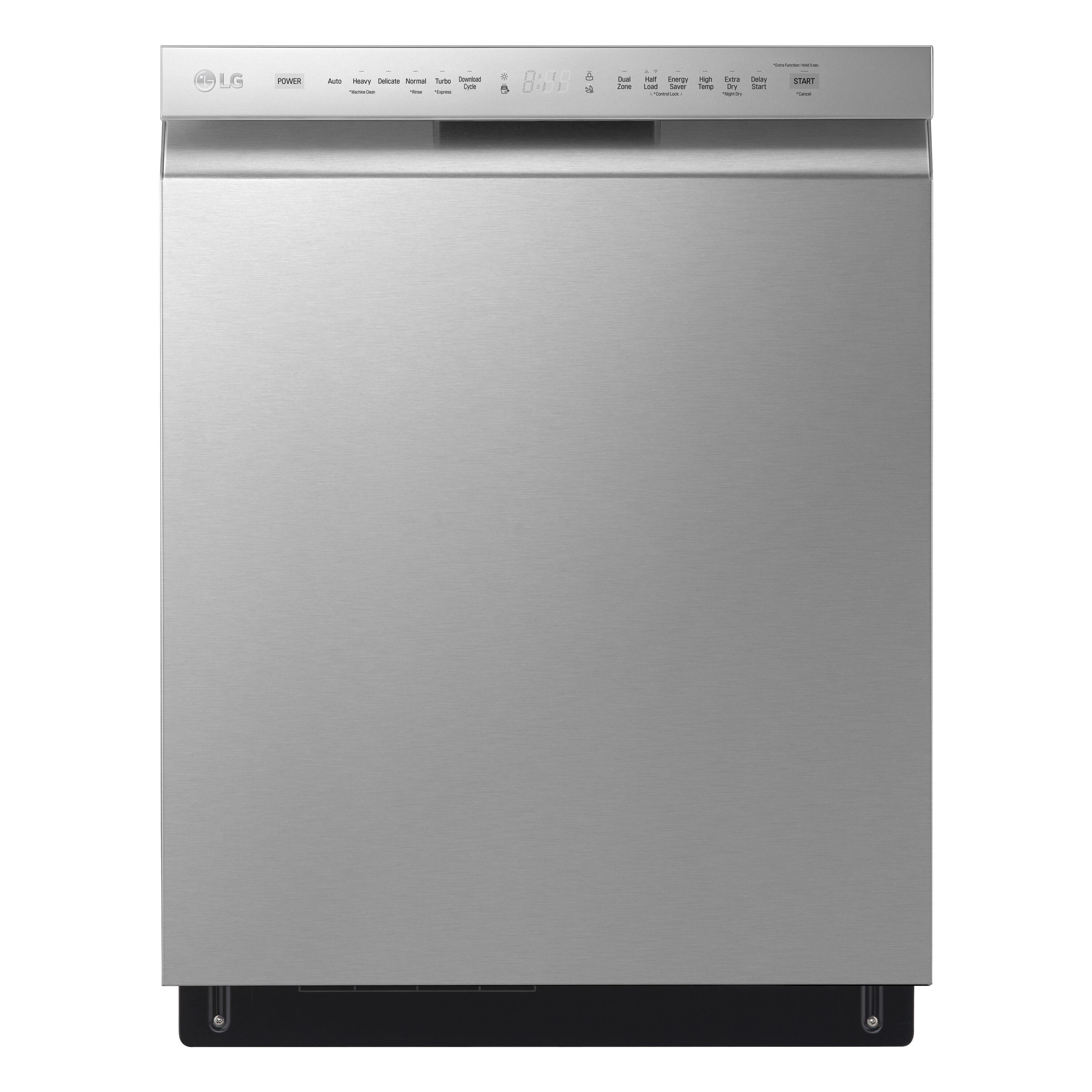 LG LG 24 in. PrintProof Stainless Steel Front Control Dishwasher with QuadWash, 3rd Rack & Dynamic Dry, 48 dBA LDFN4542S
