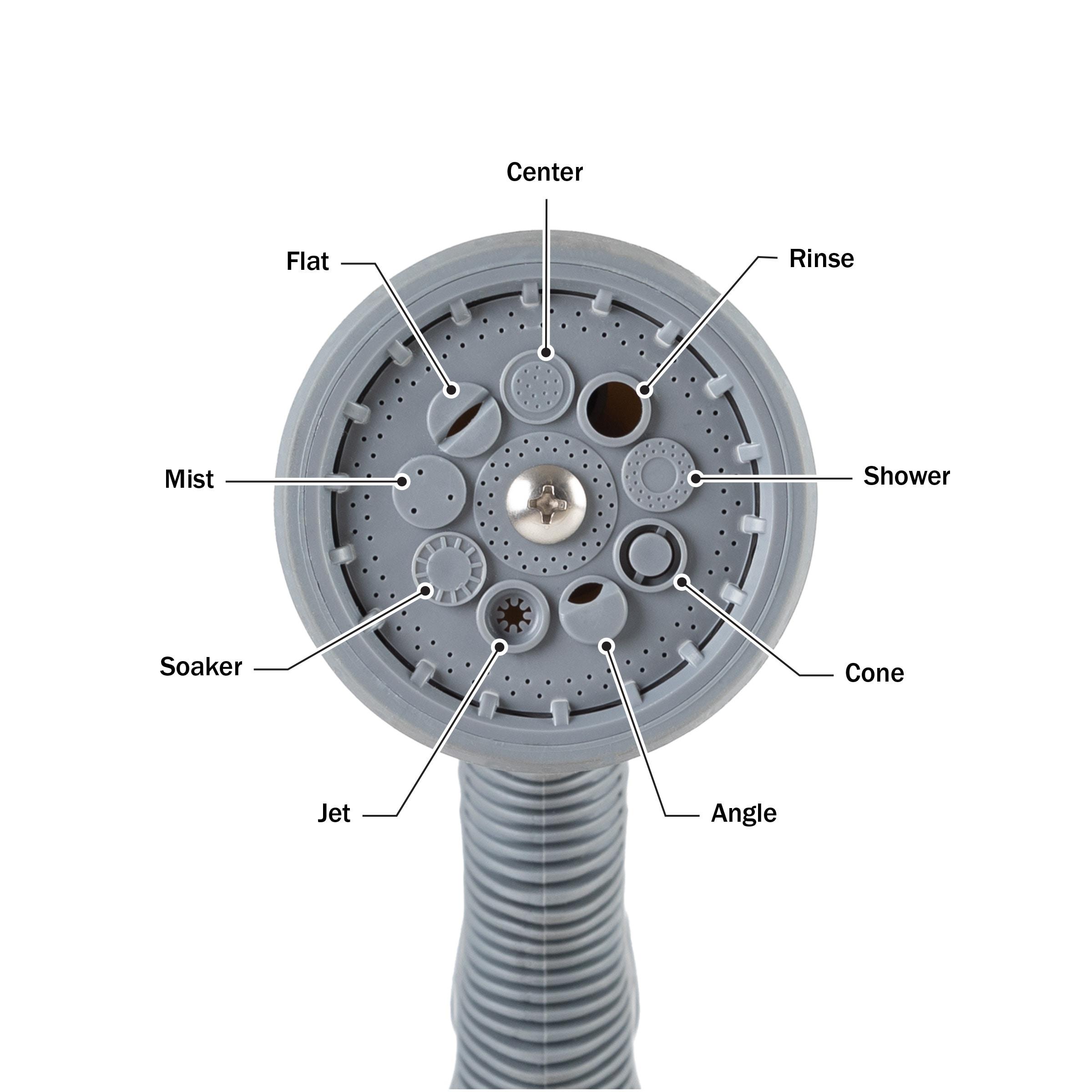 Retractable Hose - 100 FT Garden Hose with 9 Nozzle Patterns - Hose Reel Wall Mount with 180-Degree Swivel Bracket and Auto-Rewind by Pure Garden