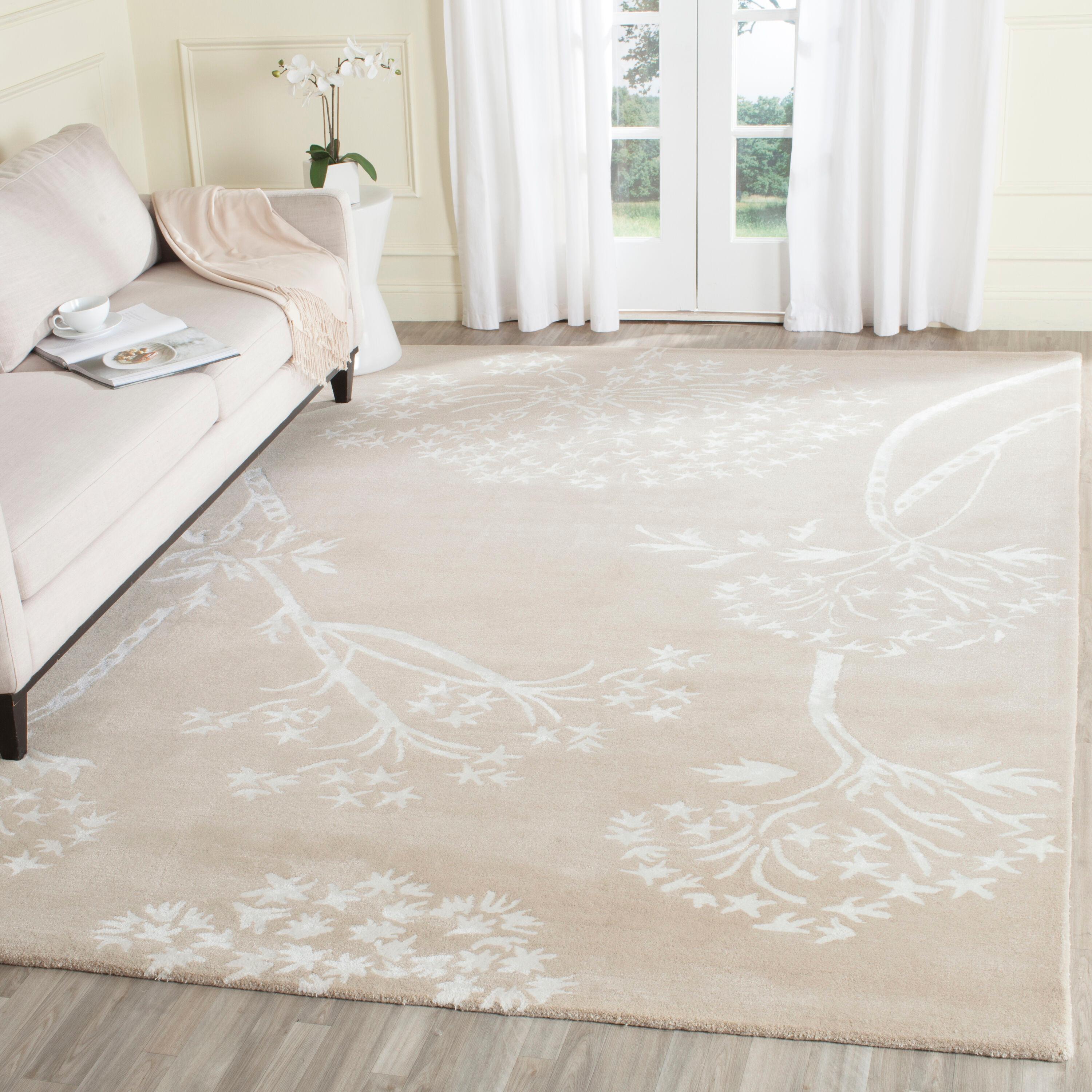 Bella BEL131 Hand Tufted Area Rug - Sand/Ivory - 8'x10' - Safavieh.