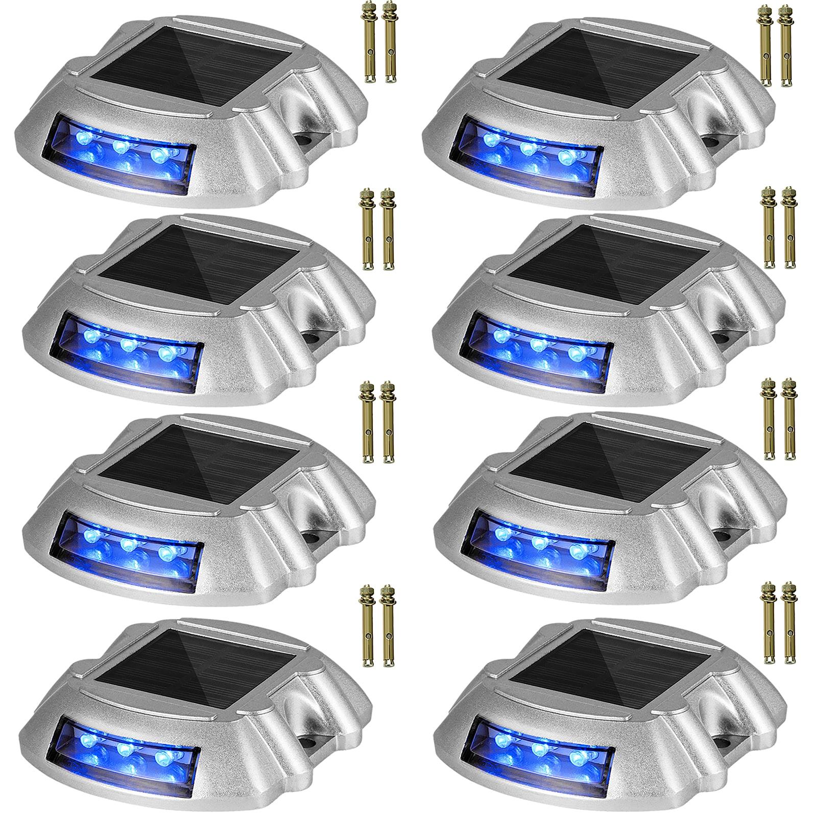 VEVOR 8 -Pack Solar Driveway Lights 1 -Lumens Die Casting Aluminum Shell Solar LED Outdoor Path Light Kit (