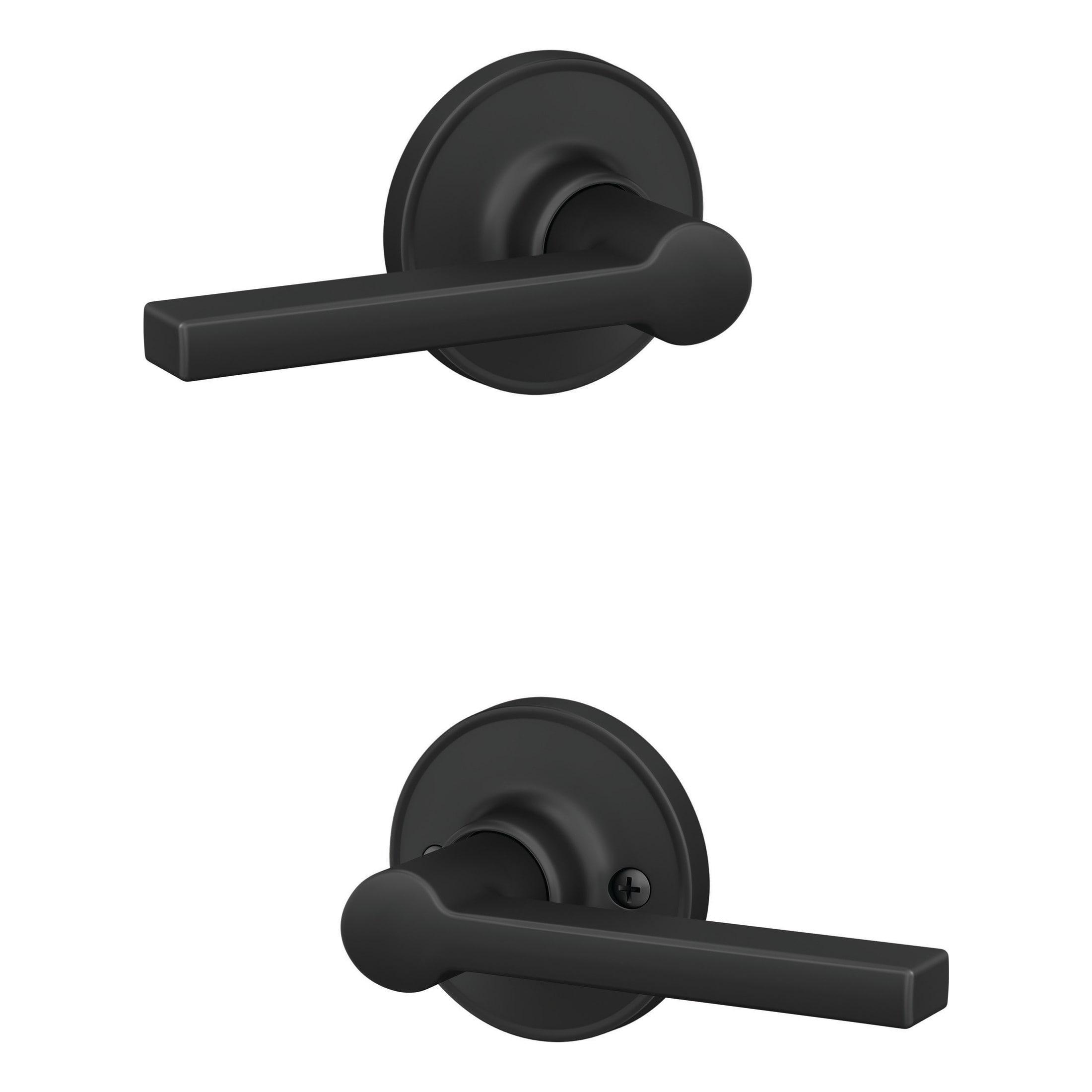 Schlage Latitude Matte Black Passage Lever Right or Left Handed