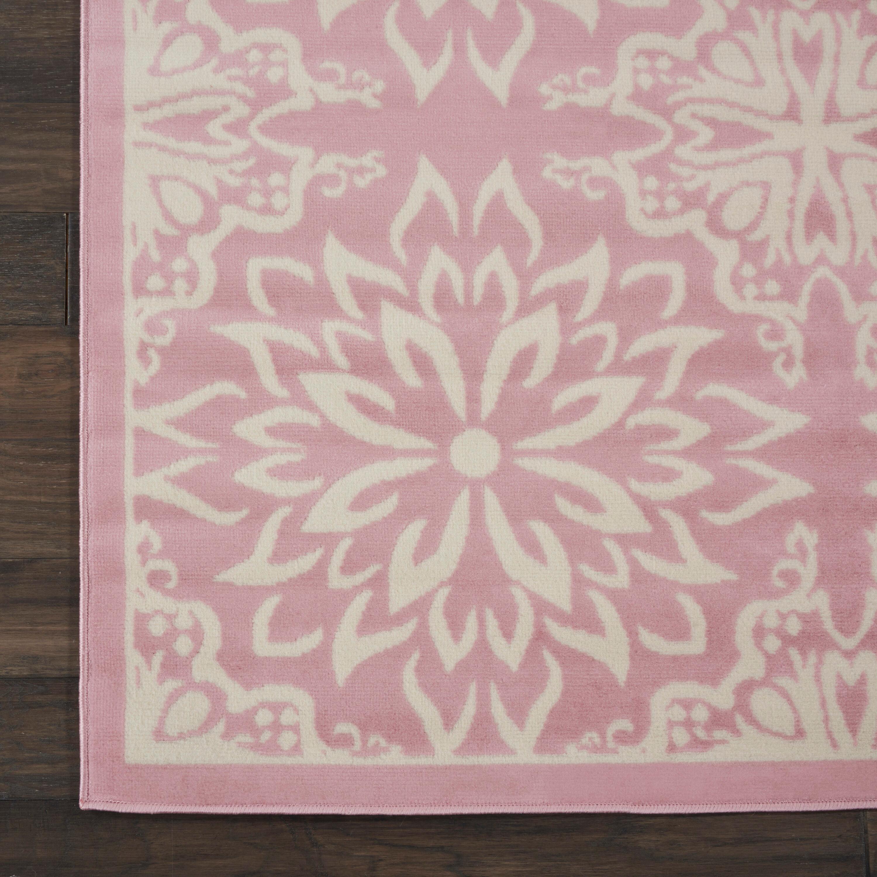 Nourison Jubilant 7' x 10' Ivory Pink Farmhouse Indoor Rug