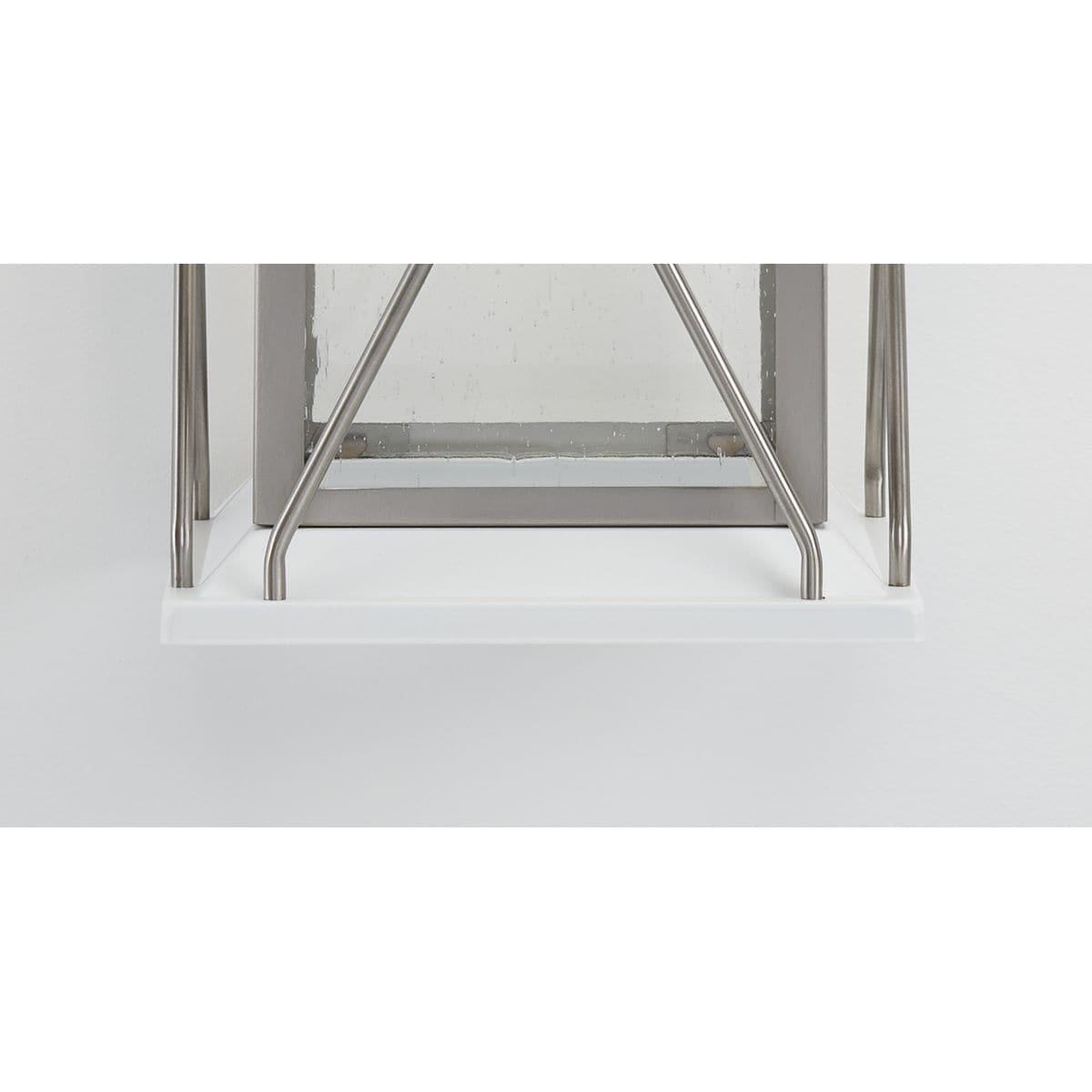 Progress Lighting Barlowe 1-Light Outdoor Wall Lantern in Stainless Steel with Clear Seeded Glass