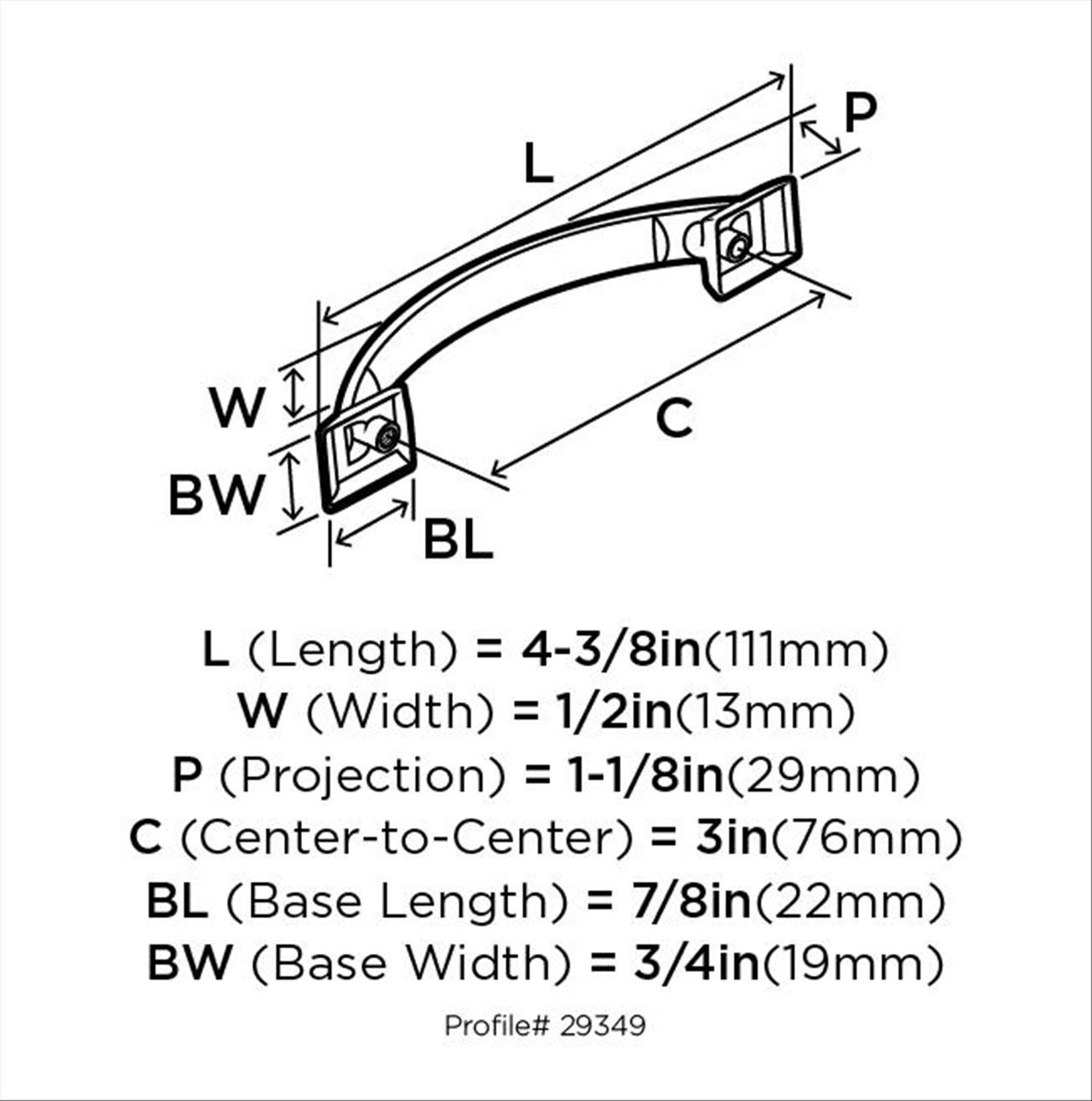 Satin Nickel 3-Inch Brushed Cabinet Pull with Mounting Hardware