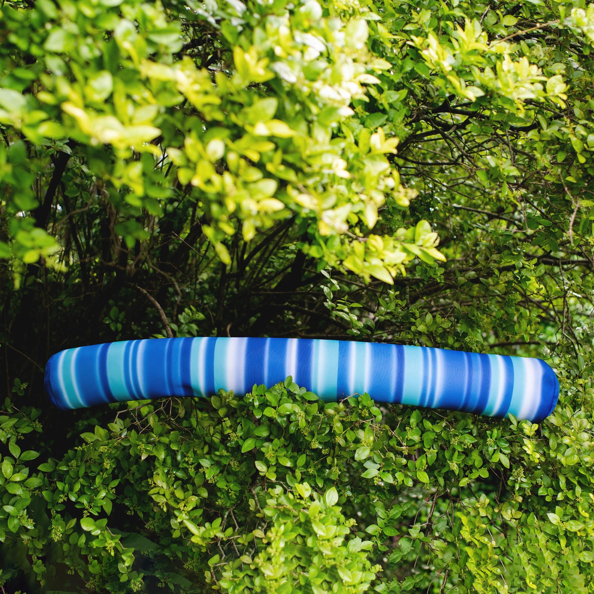 Blurred Blue Striped Mesh Fabric Pool Noodle