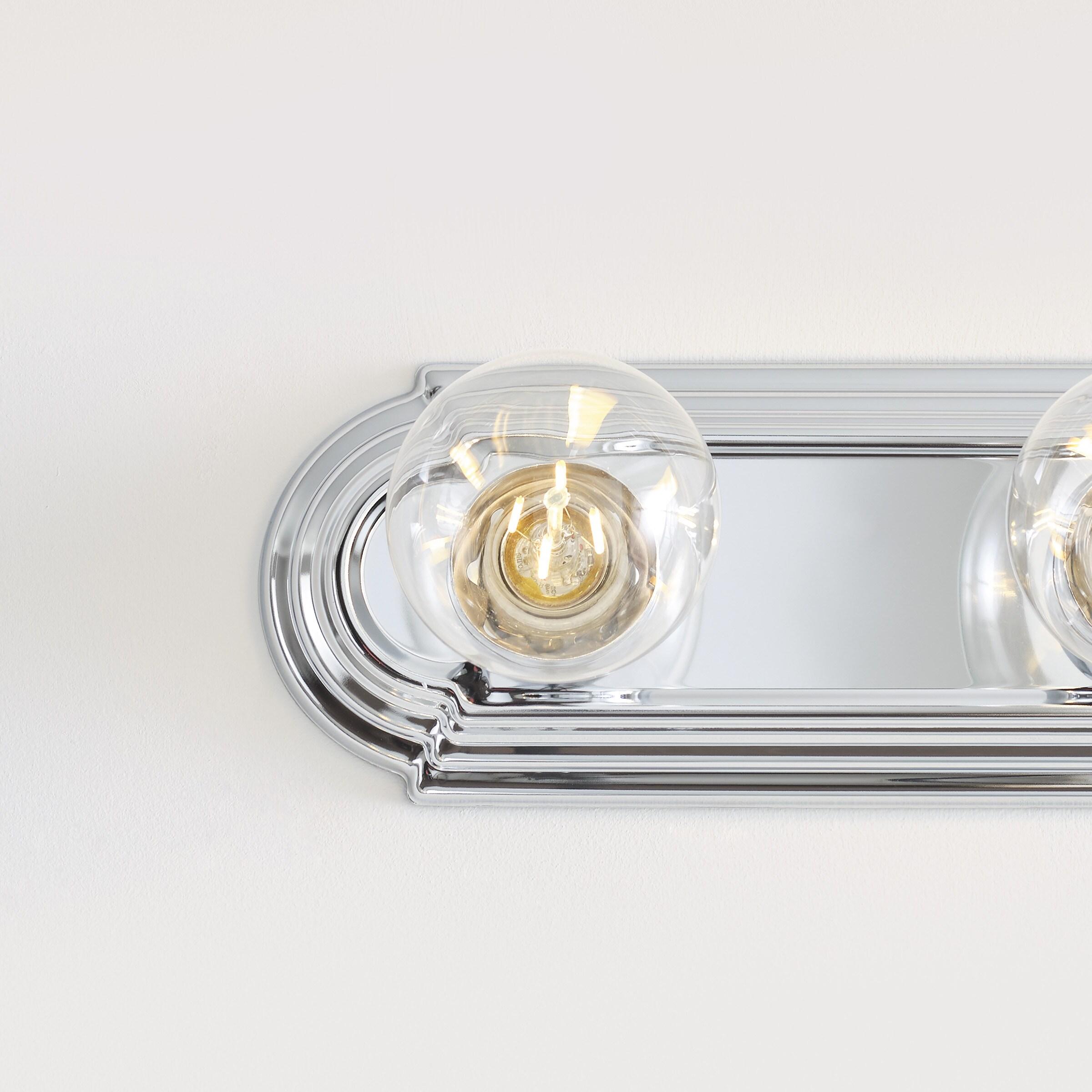 Chrome 4-Light Dimmable Wall Bath Fixture