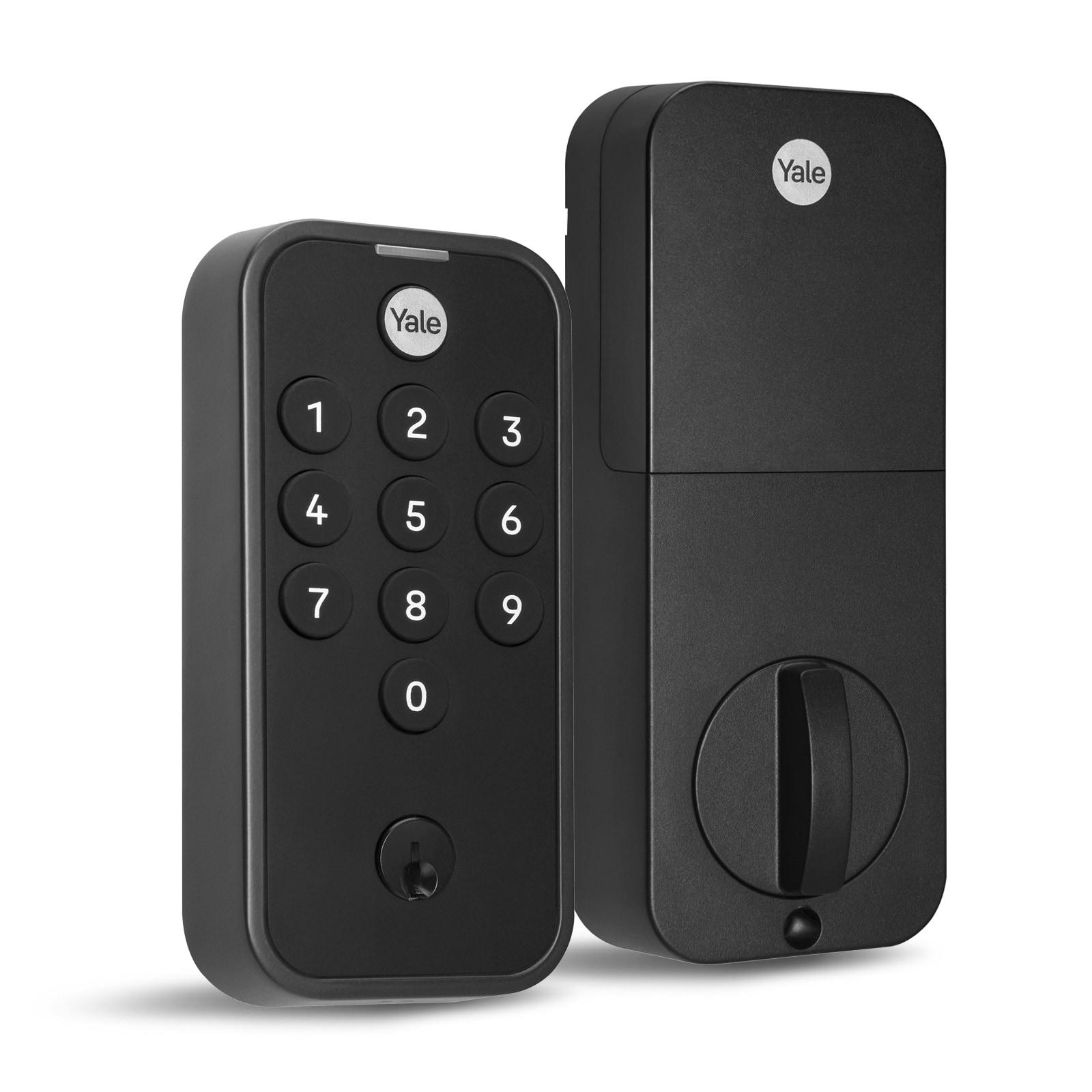 Yale Matte Black Keypad Deadbolt Lock with Adjustable Latch