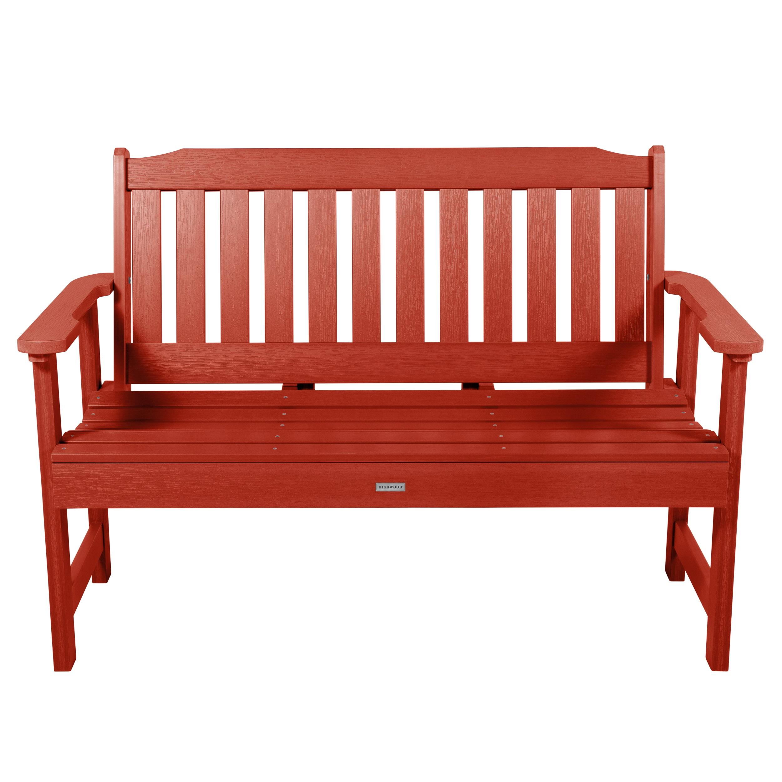 highwood Lehigh 4-foot Eco-friendly Synthetic Wood Garden Bench Red
