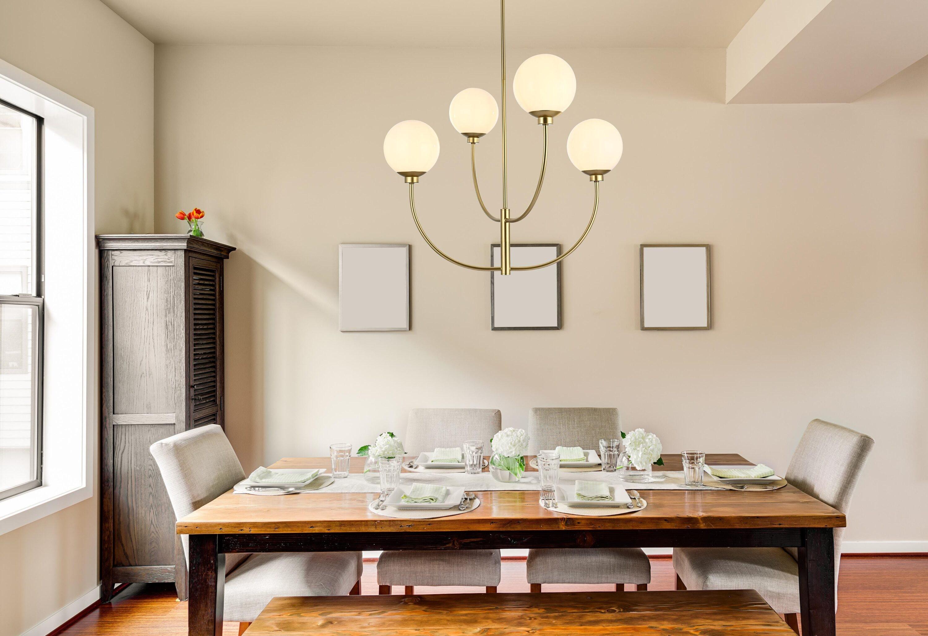 Elegant Lighting Nyomi 36-Inch Chrome Chandelier with Minimalist Look