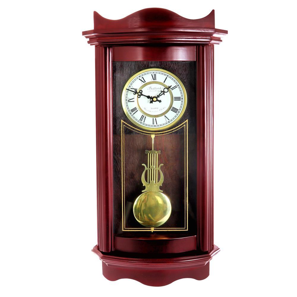 Bedford Clocks Solid + Manufactured Wood Wall Clock
