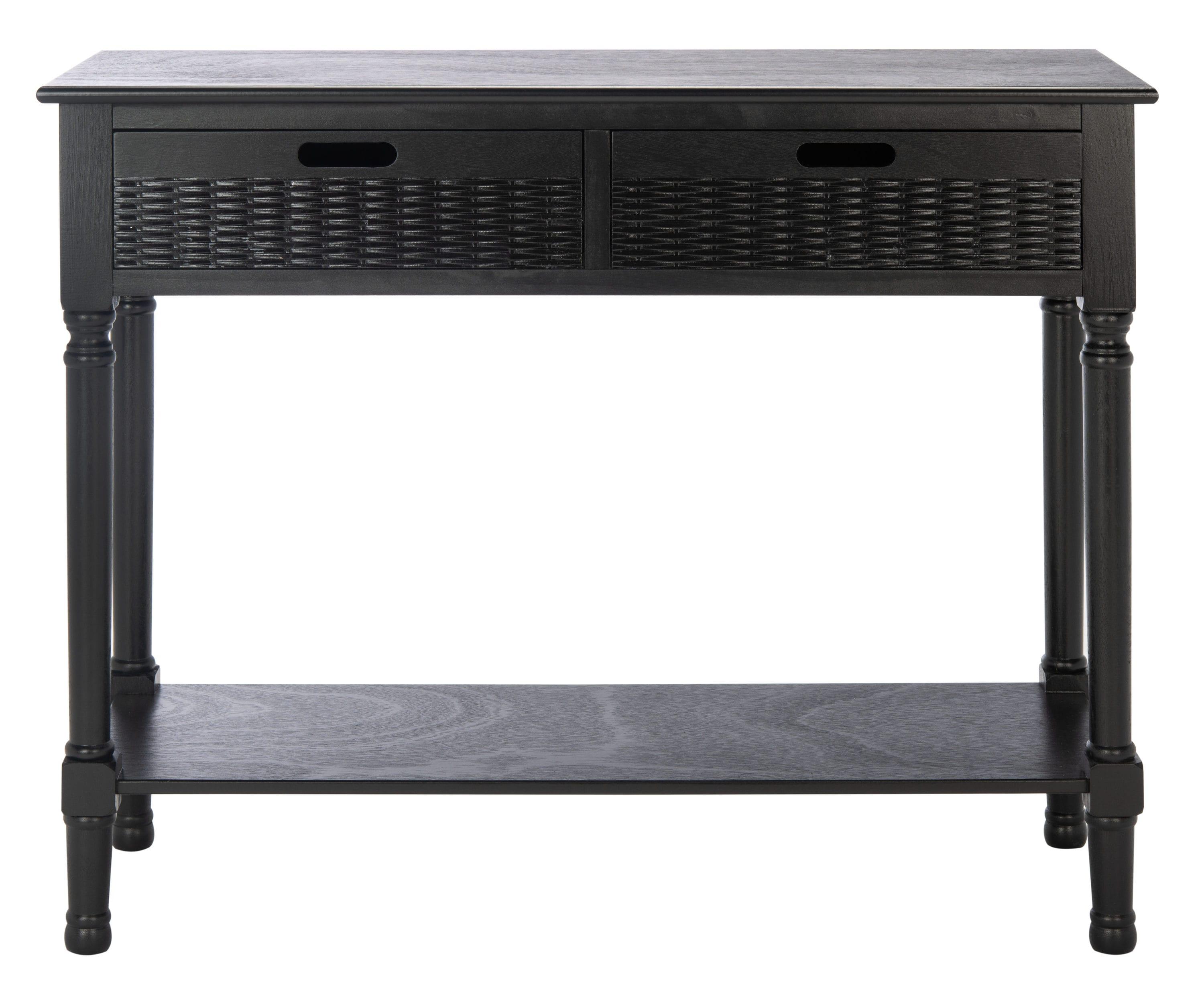 Landers 2 Drawers Console Table - Black - Safavieh