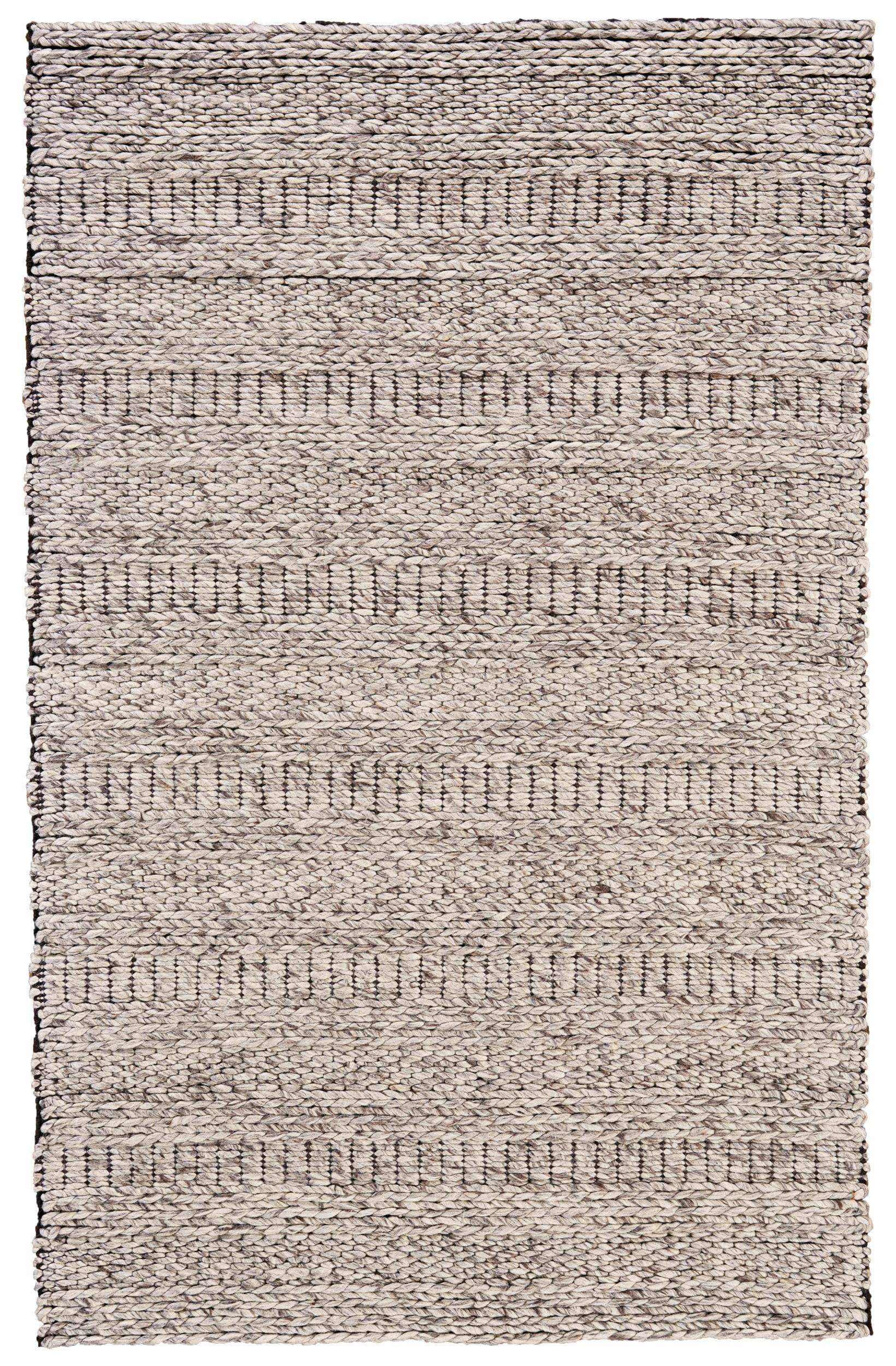 Feizy Berkeley Transitional Geometric, Ivory/Gray/Tan, 2' x 3' Accent Rug Eco Friendly Water Resistant Stain Resistant Scandinavian Solid Design Carpet for Living Dining Bed Room