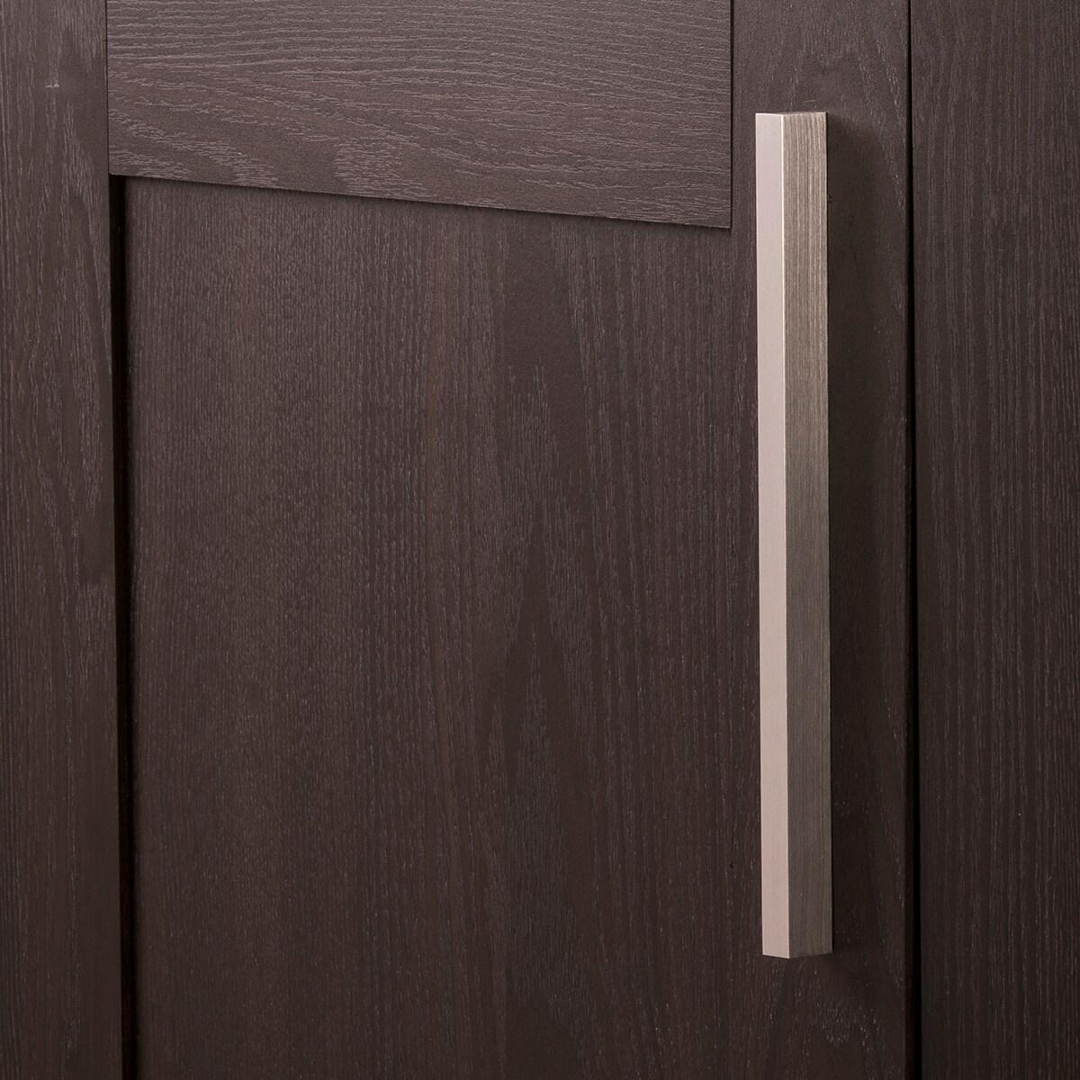 Hickory Hardware 1 Pack Solid Core Kitchen Cabinet Pulls, Luxury Cabinet Handles, Hardware for Doors & Dresser Drawers, 7-9/16 Inch (192mm) Hole Center, Toasted Nickel, Streamline Collection