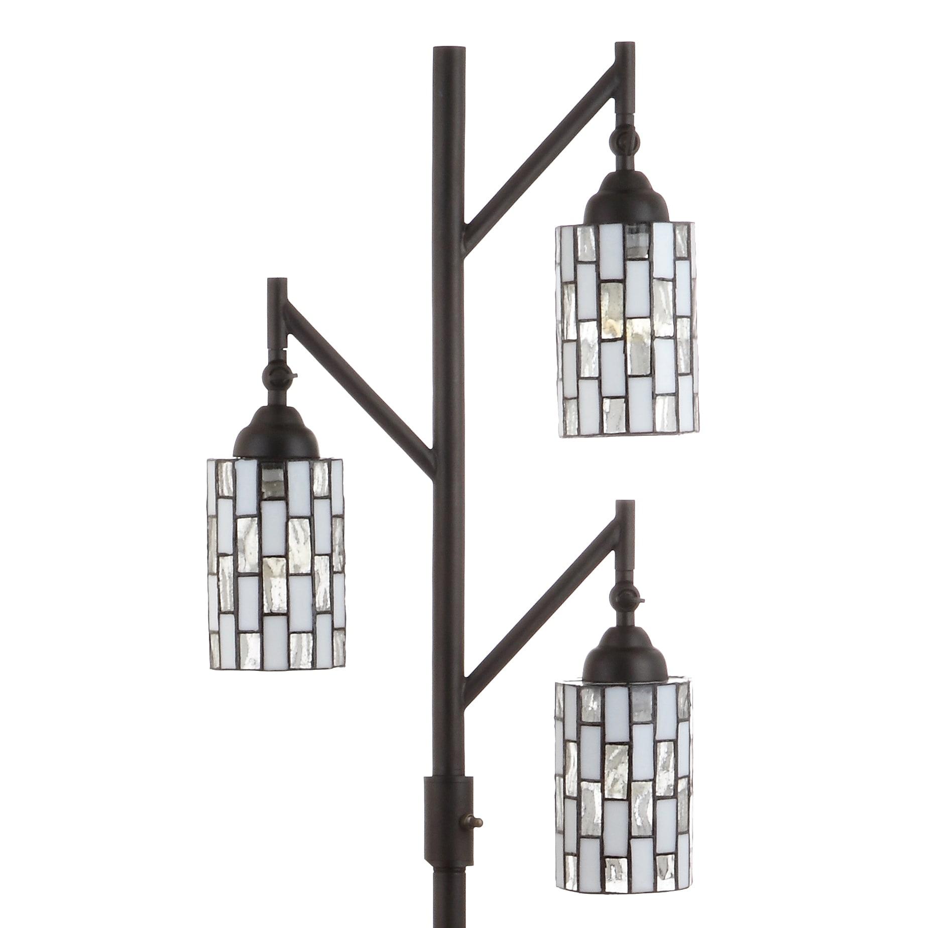 Jonathan Y Lighting Jyl8012a Lewis 3 Light 71" Tall Led Tiffany And Tree Floor Lamp -