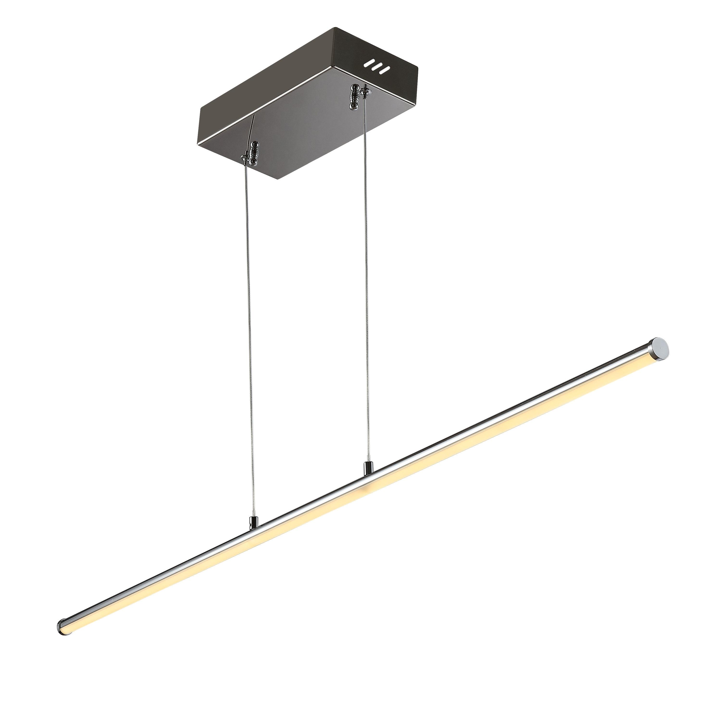 Conley 39.5" Dimmable Adjustable Integrated LED Metal Linear Pendant, Chrome